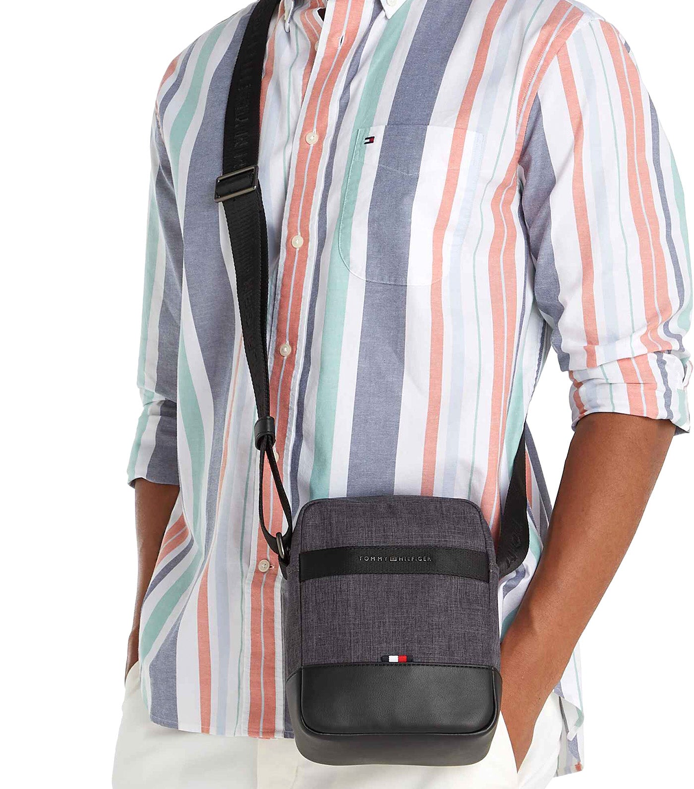 Men's Nylon Melange Mini Reporter Bag