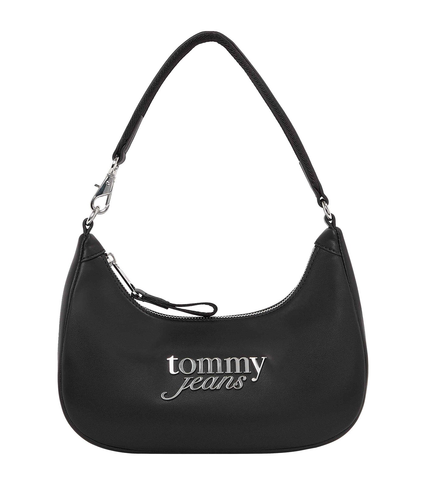 Women's Bold Script Shoulder Bag Black