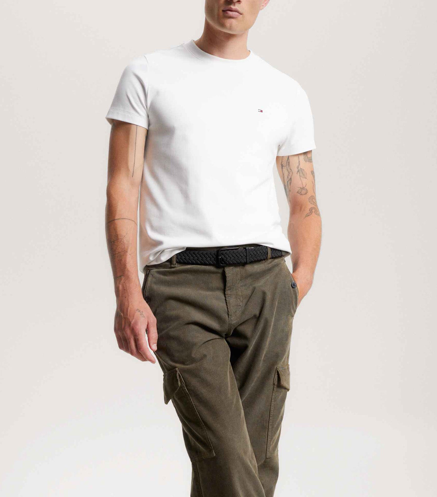 Tommy Hilfiger Men's AR Luxury Interlock Tee White