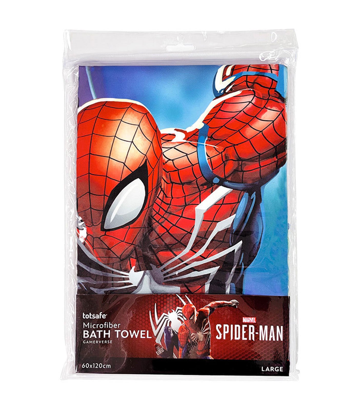 Totsafe Marvel Microfiber Bath Towel Large - Spider-Man Gamerverse