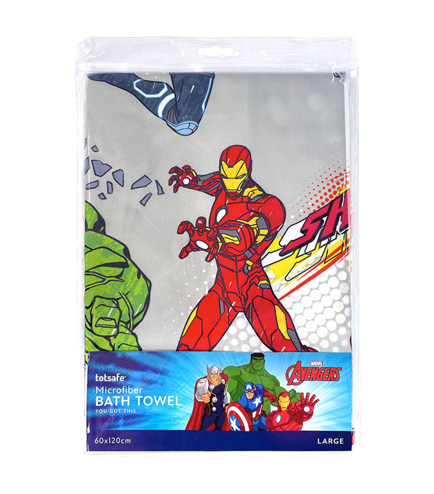 Totsafe Marvel MIcrofiber Bath Towel Large - Avengers You Got This