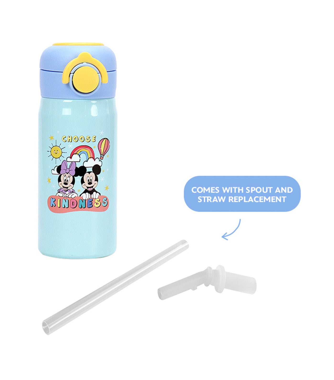 Totsafe Disney Kids Stainless Steel Insulated Sippy Bottle 350ml - Mickey Joyful Play