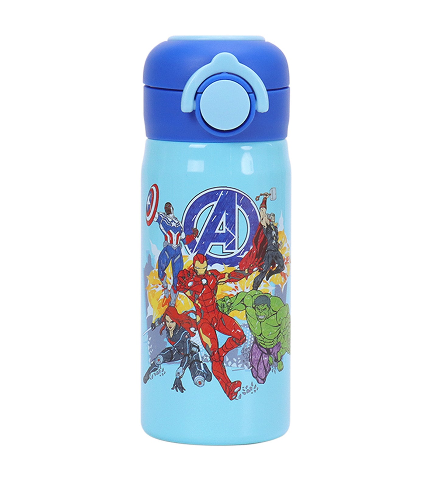 Totsafe Disney Marvel Kids Stainless Steel Insulated Sippy Bottle 350ml - Marvel Avengers You Got This