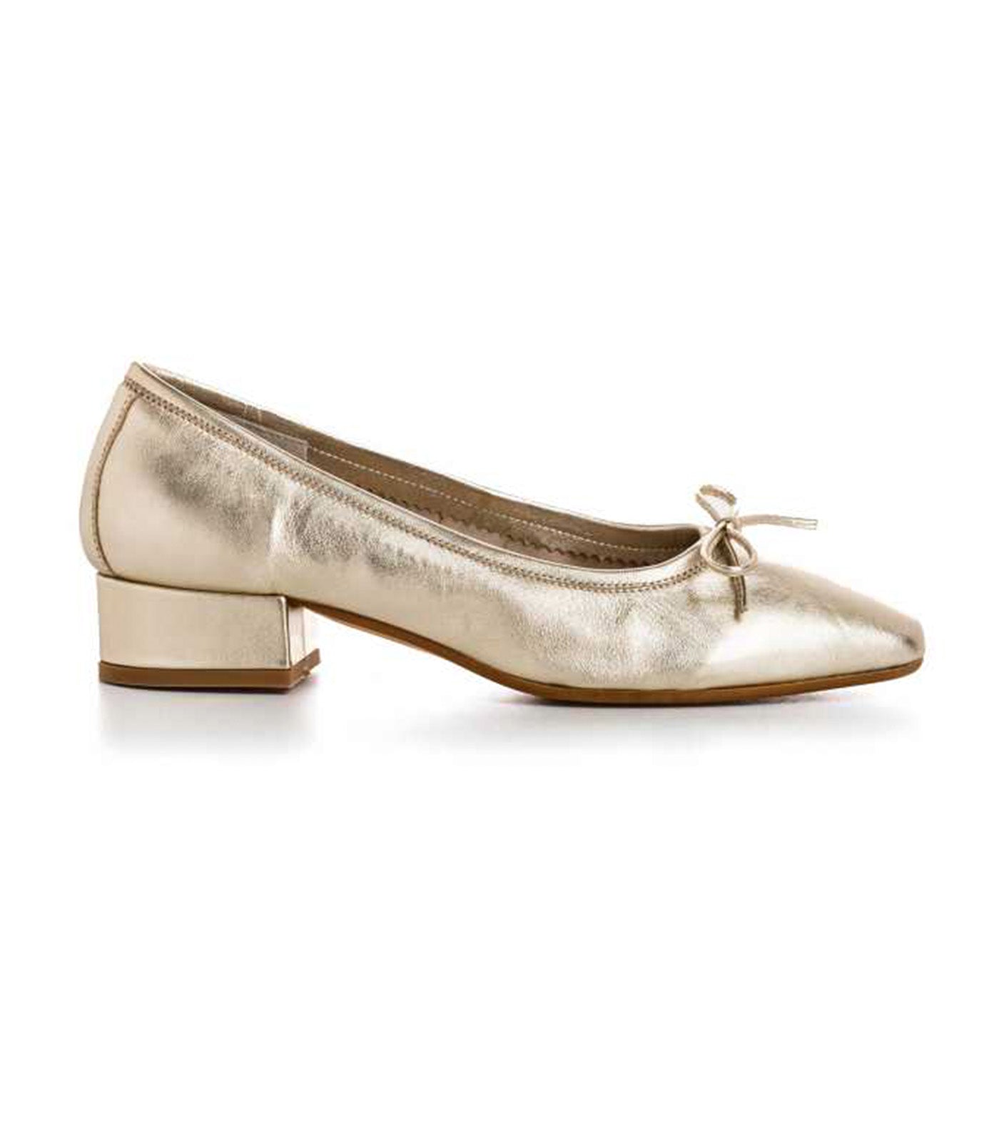 Reqins Fetiche Heeled Ballerinas Platine