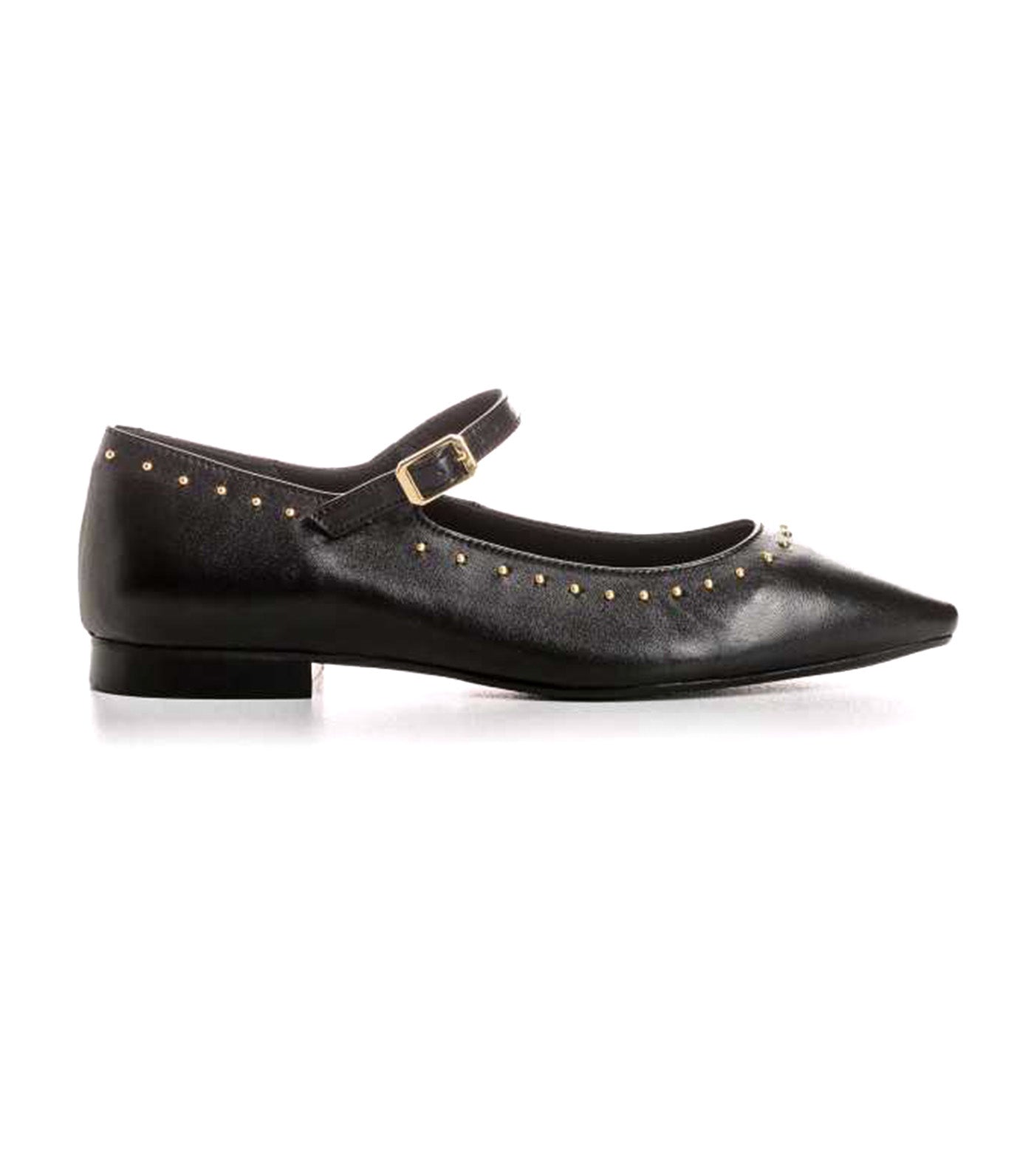 Reqins Texane Studded Flats Rock Black