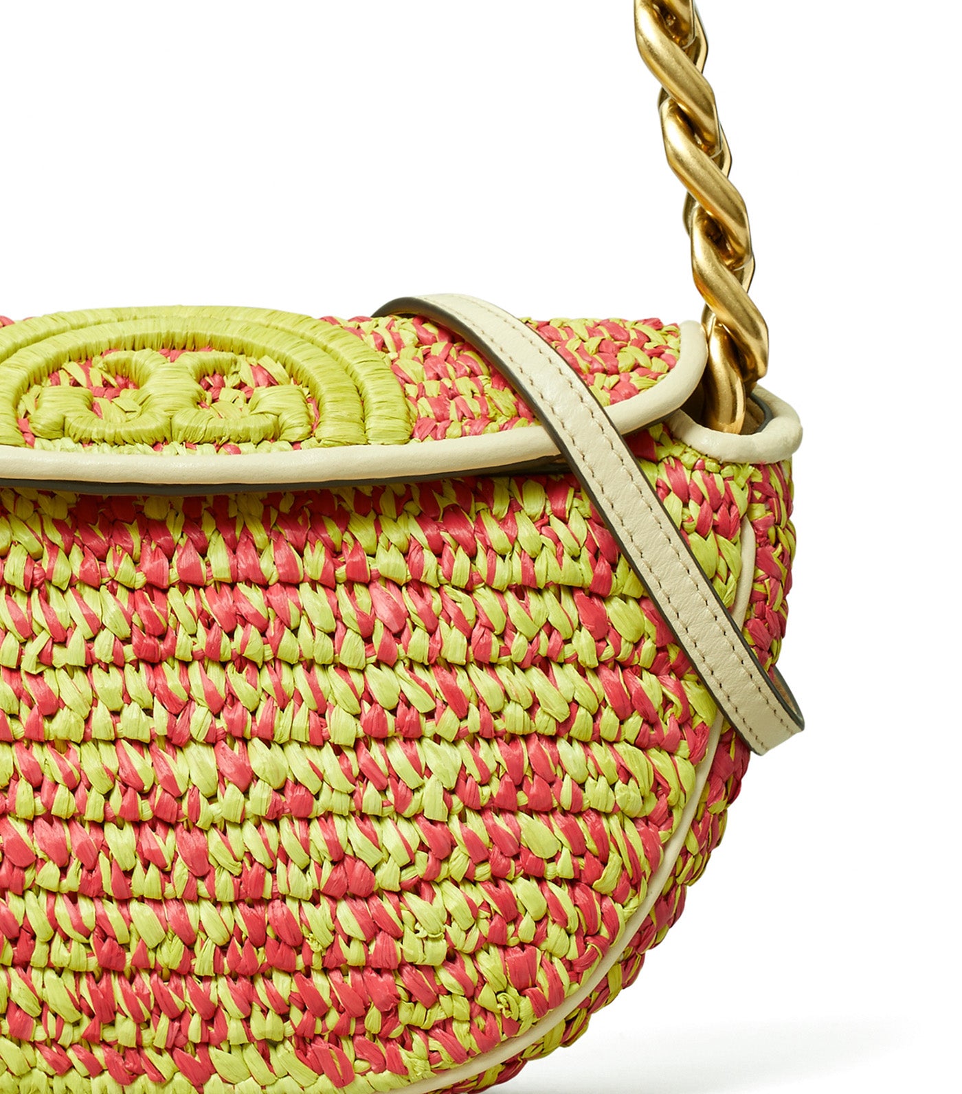 Fleming Soft Crochet Mini Crescent Bag Engine Red Multi