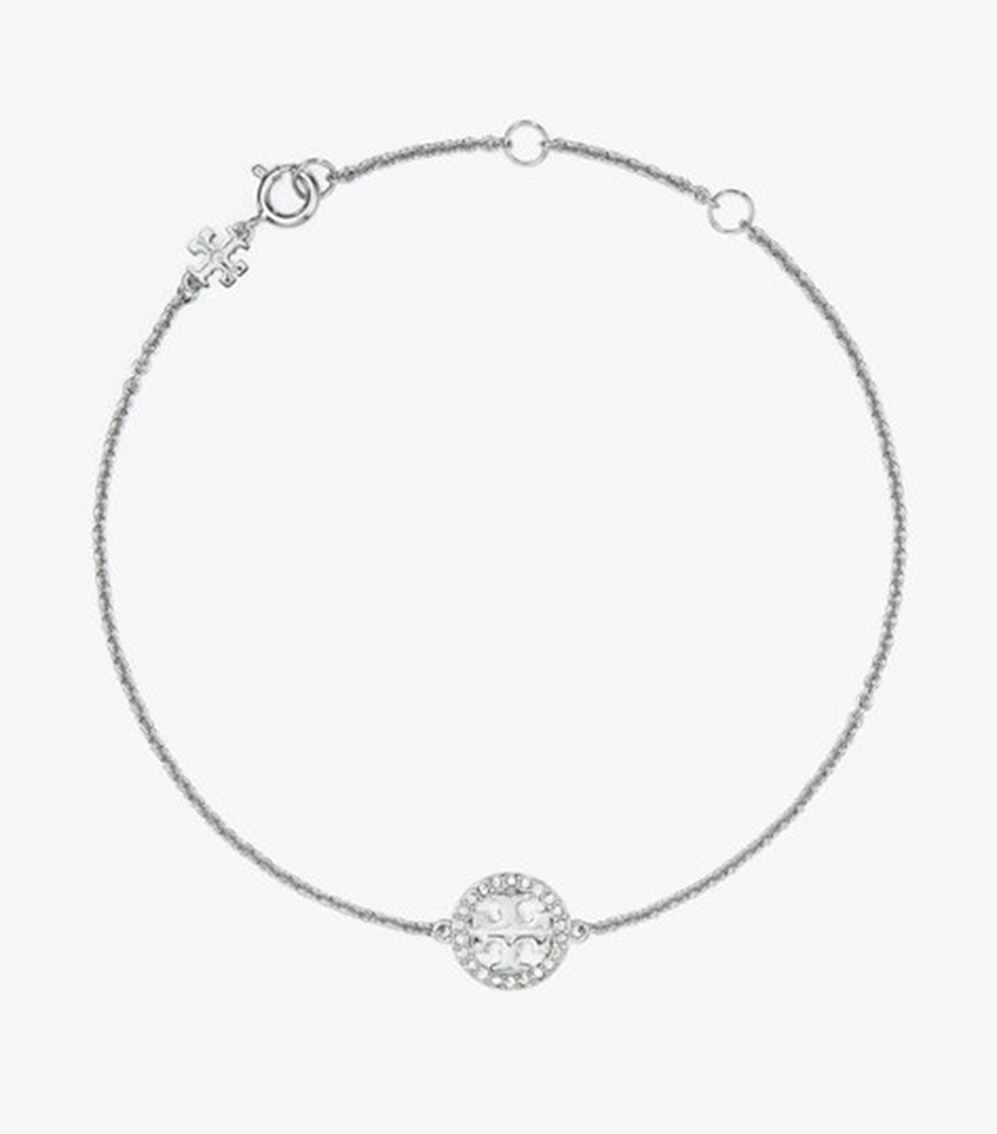 Icon Pave Chain Bracelet Tory Silver/Crystal