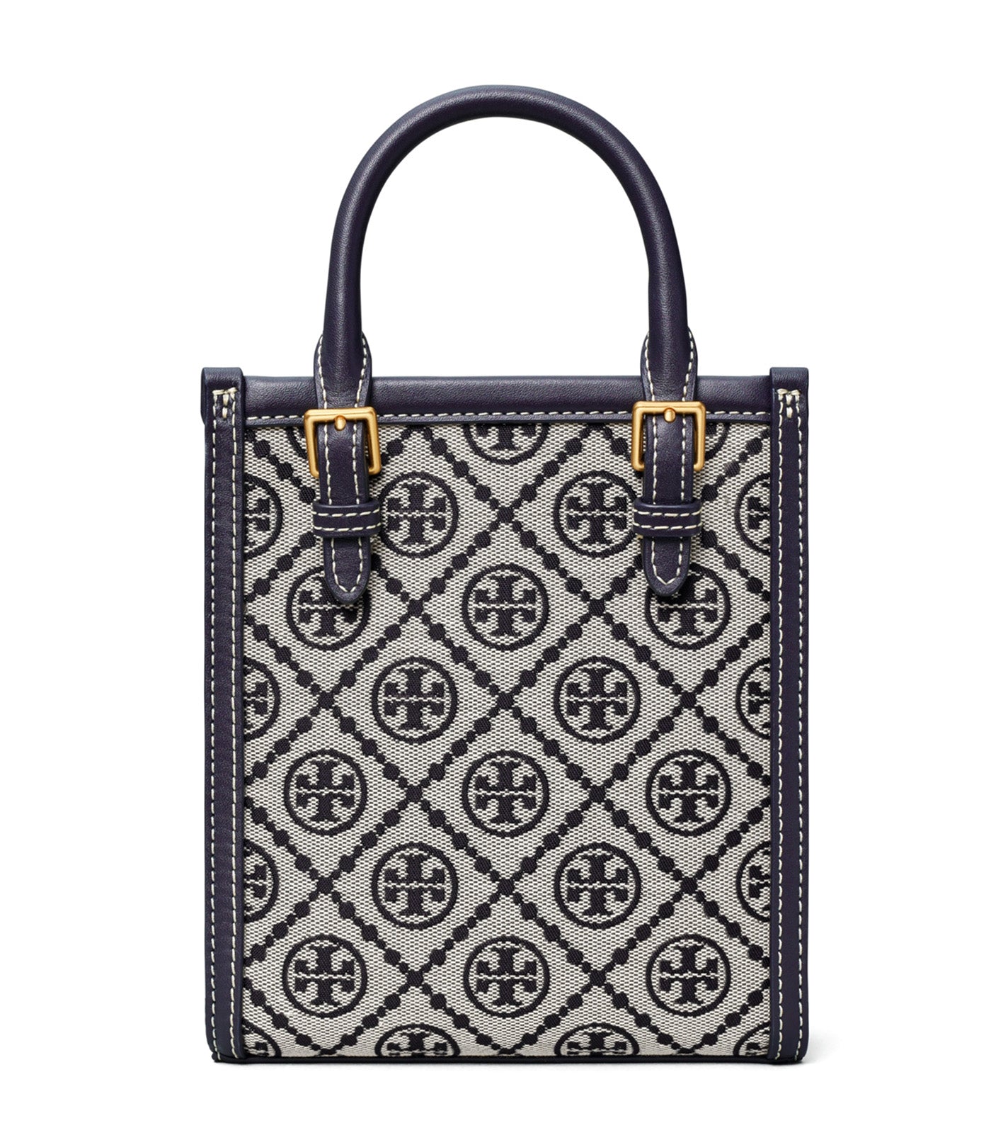 T Monogram Mini N/S Tote Tory Navy