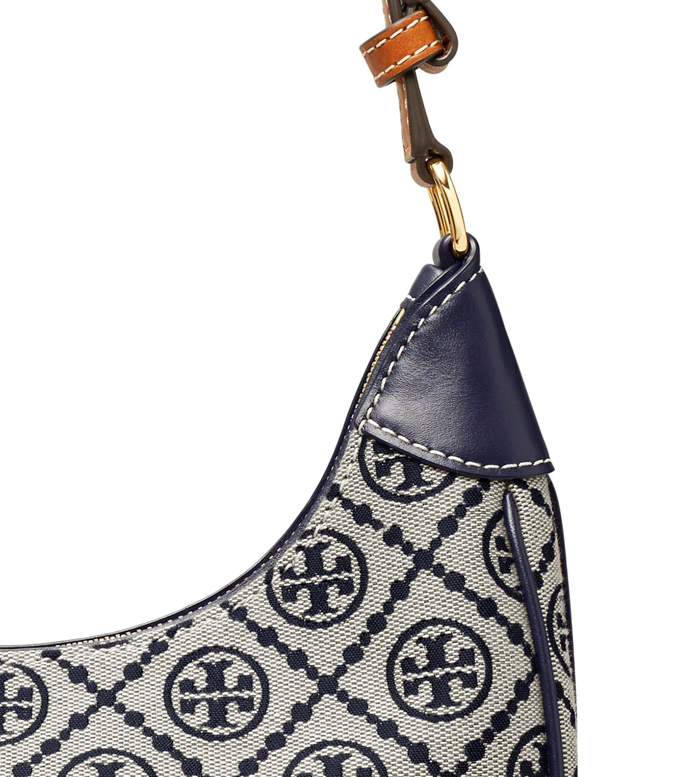 T Monogram Crescent Bag