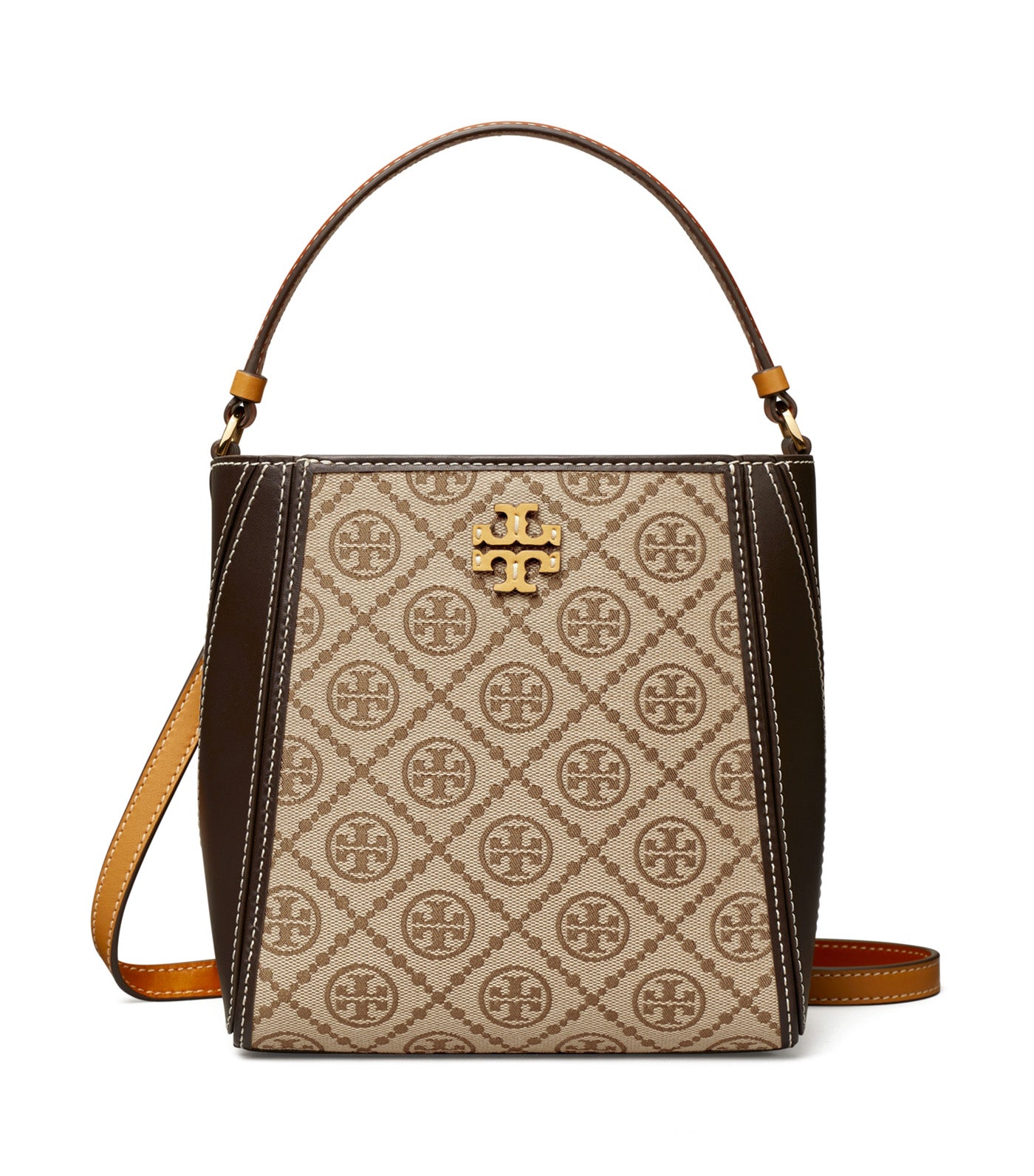 Small McGraw T Monogram Bucket Bag Hazelnut