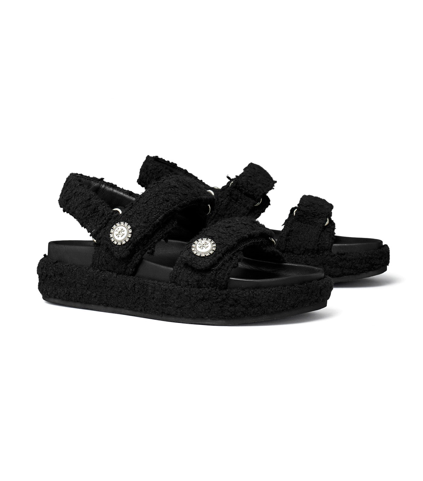 Kira Sport Embellished Sandal Black/Silver