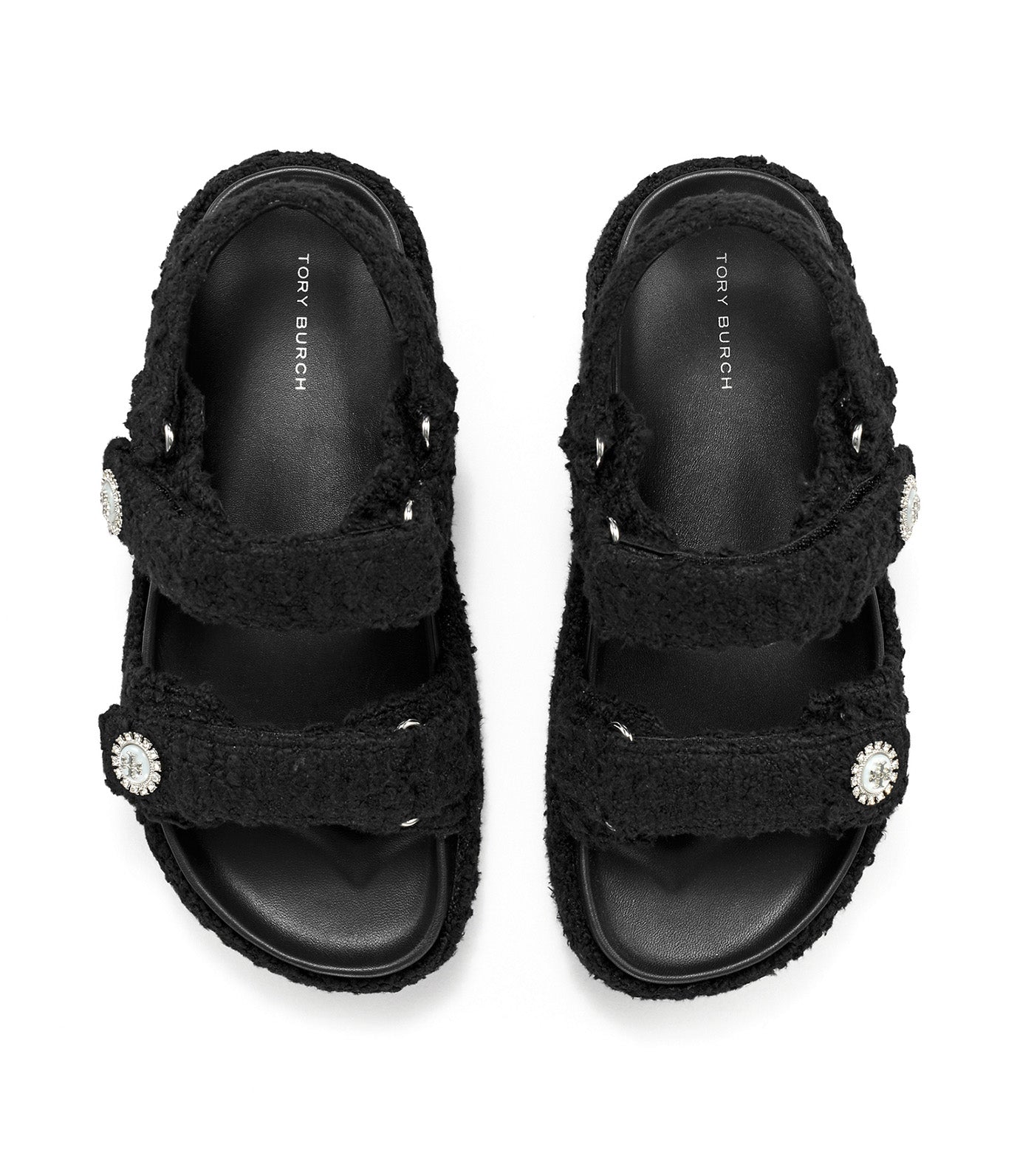 Kira Sport Embellished Sandal Black/Silver