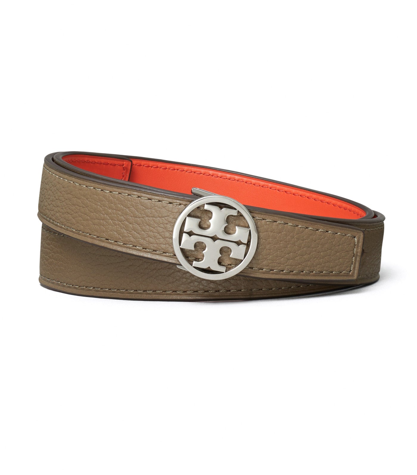 1in Miller Reversible Belt Wild Mushroom/Warm Fire/Silver