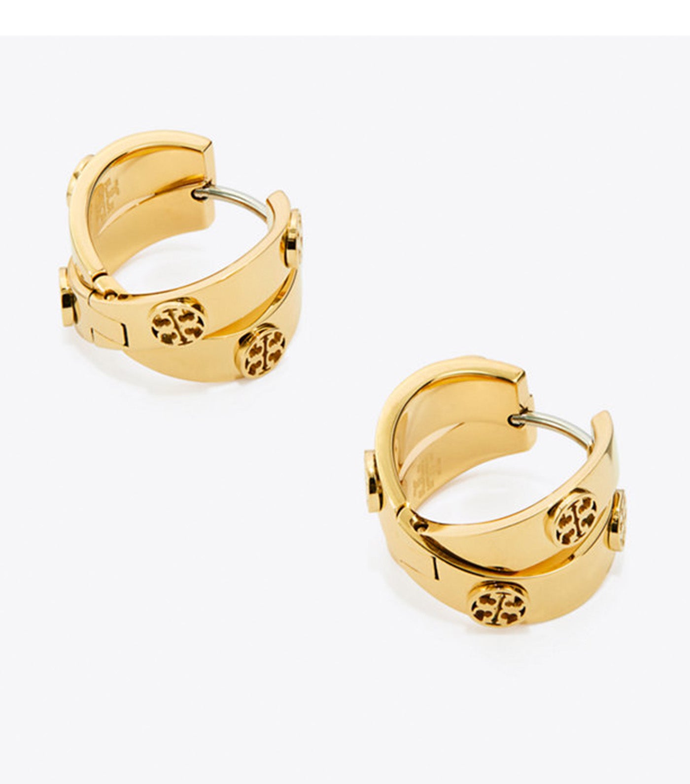 Icon Double Hoop Earrings Tory Gold