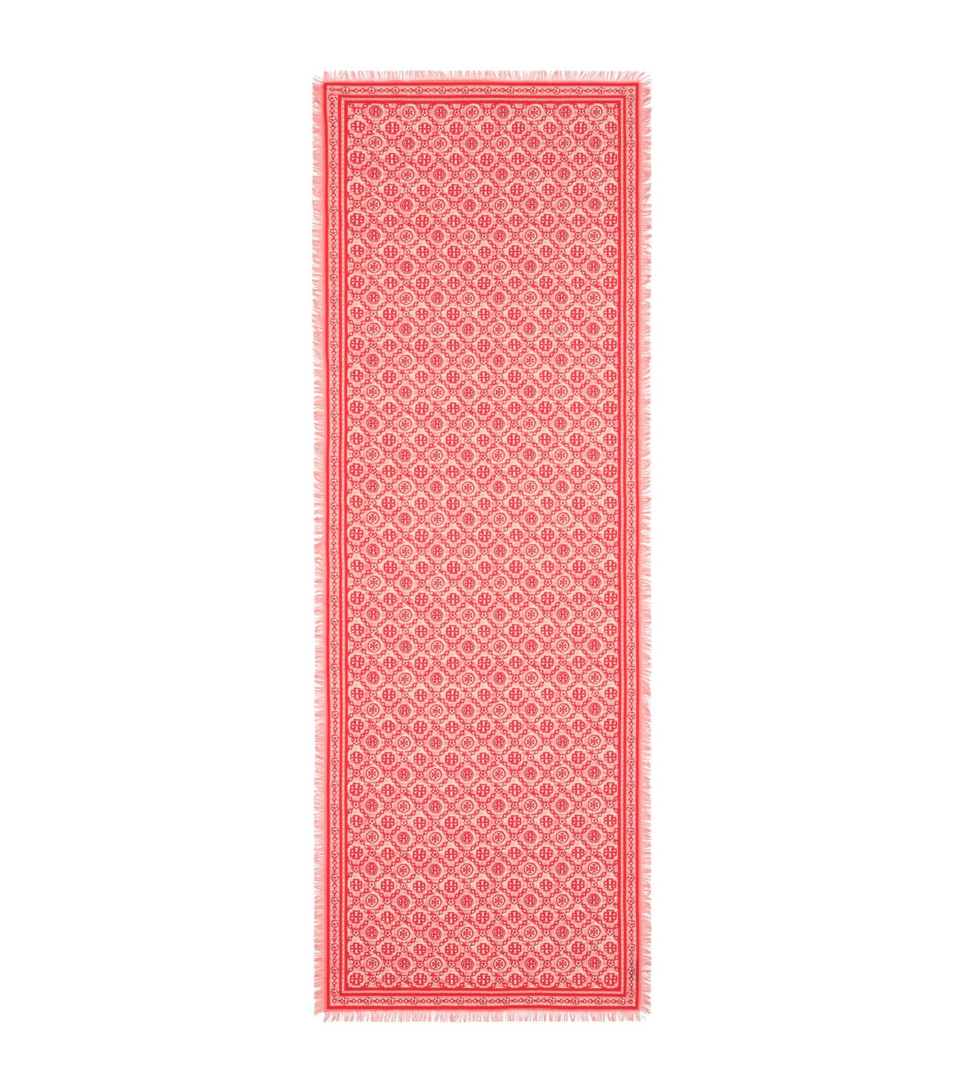 T Monogram Floral Oblong Scarf