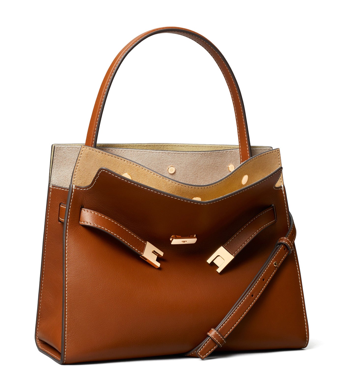 Small Lee Radziwill Double Bag Aged Tan