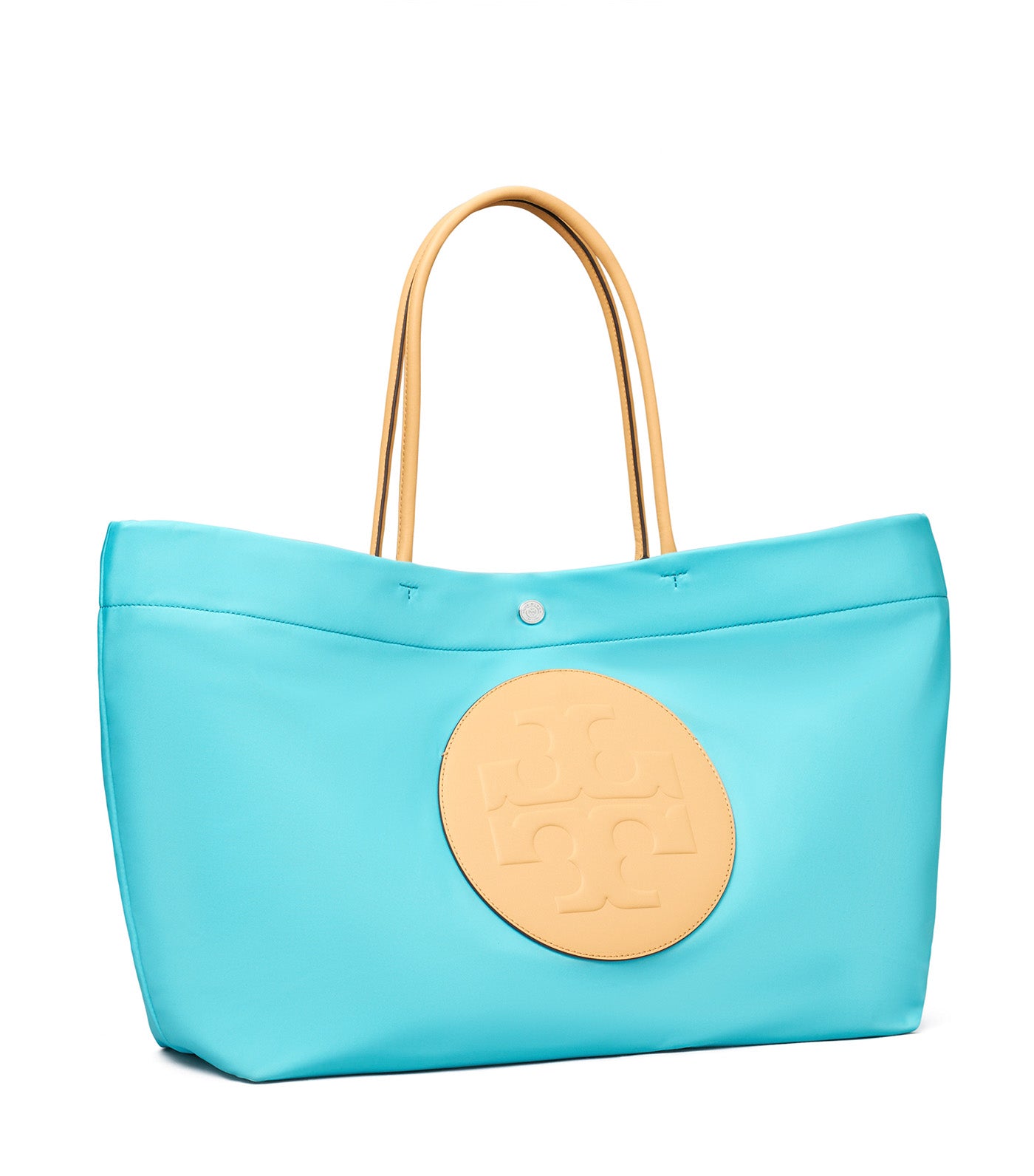 Tory Burch Ella Twist Reversible Tote Soft Turquoise