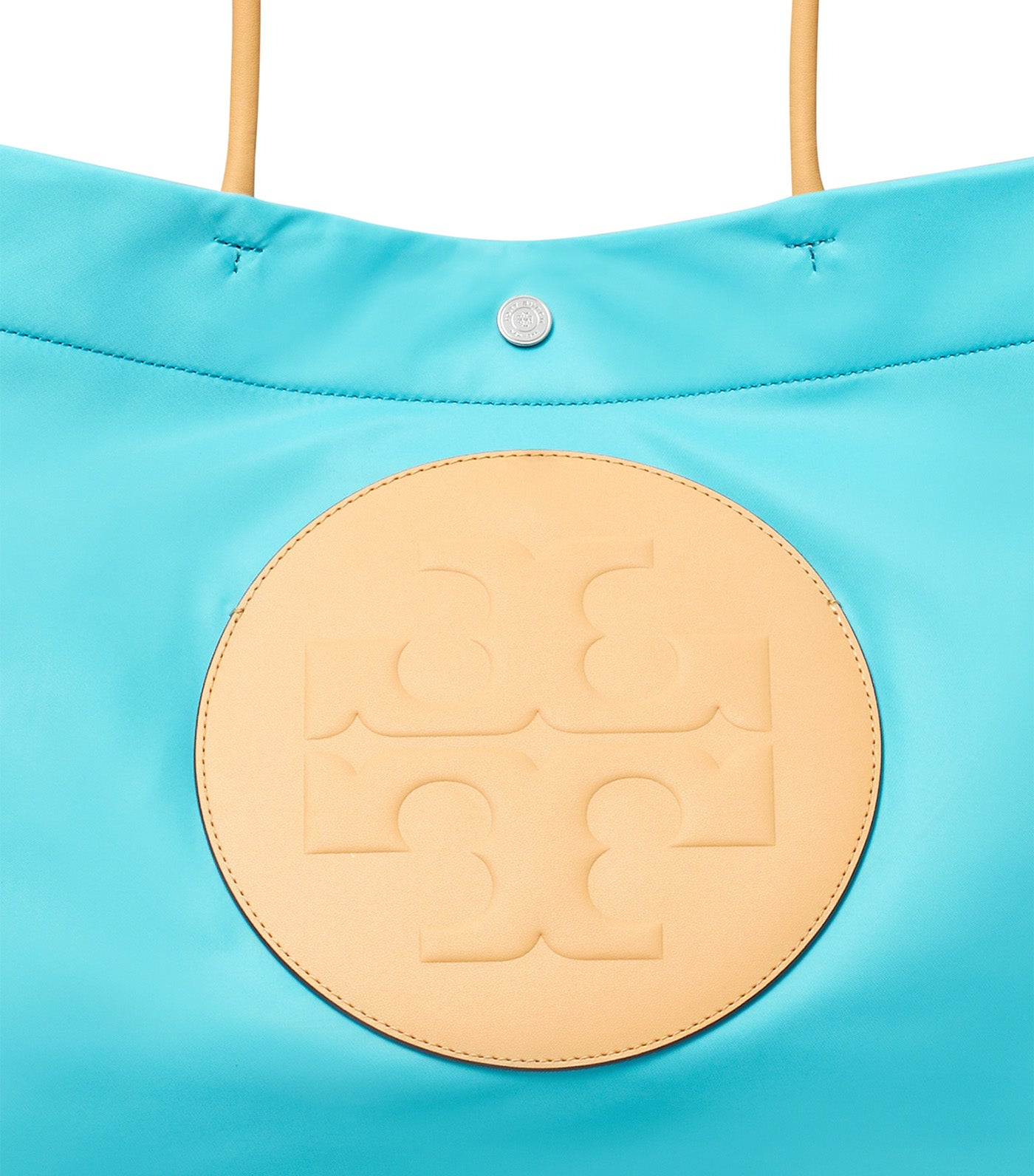 Tory Burch Ella Twist Reversible Tote Soft Turquoise