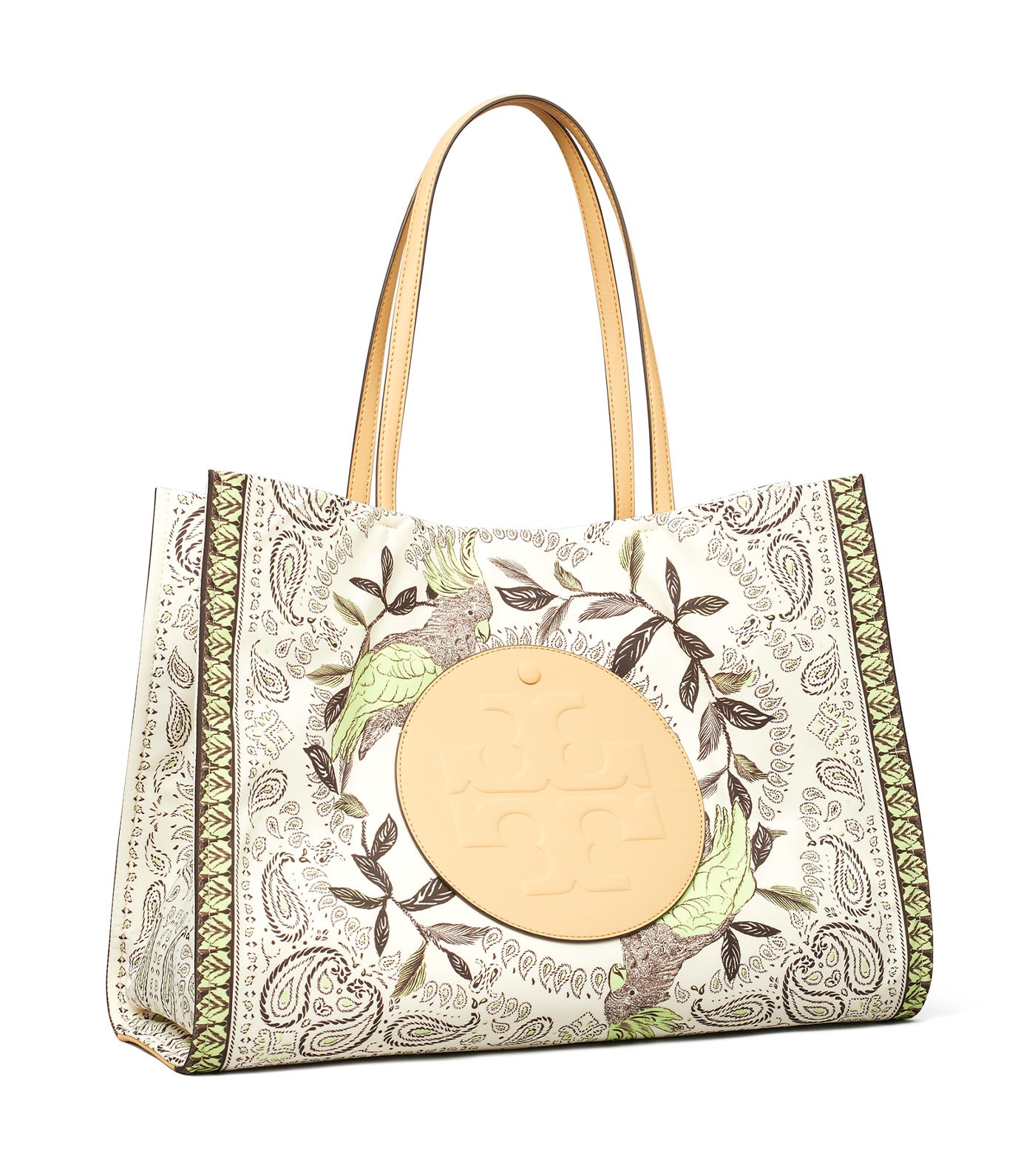 Tory Burch Ella Printed Tote Mint Cockatoo