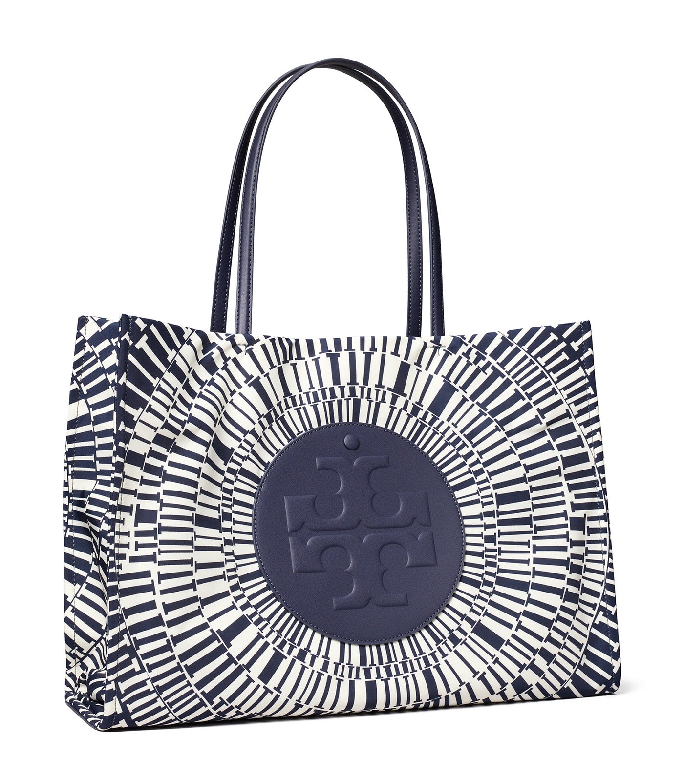 Tory Burch Ella Printed Tote Navy Circle