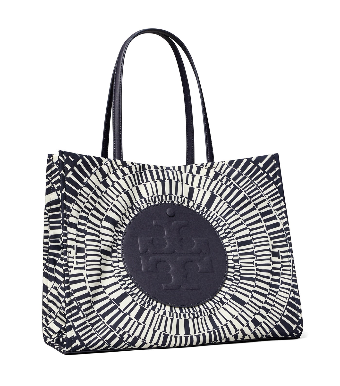 Tory Burch Ella Printed Small Tote Navy Circle
