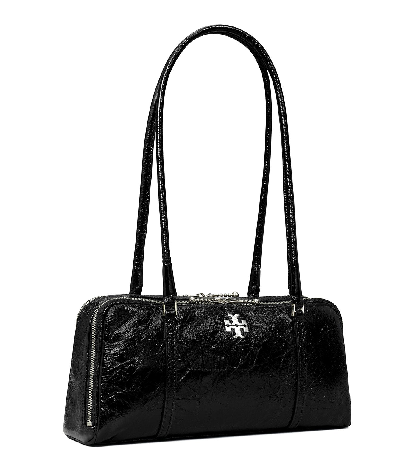 Crinkle Leather Marshmallow Satchel