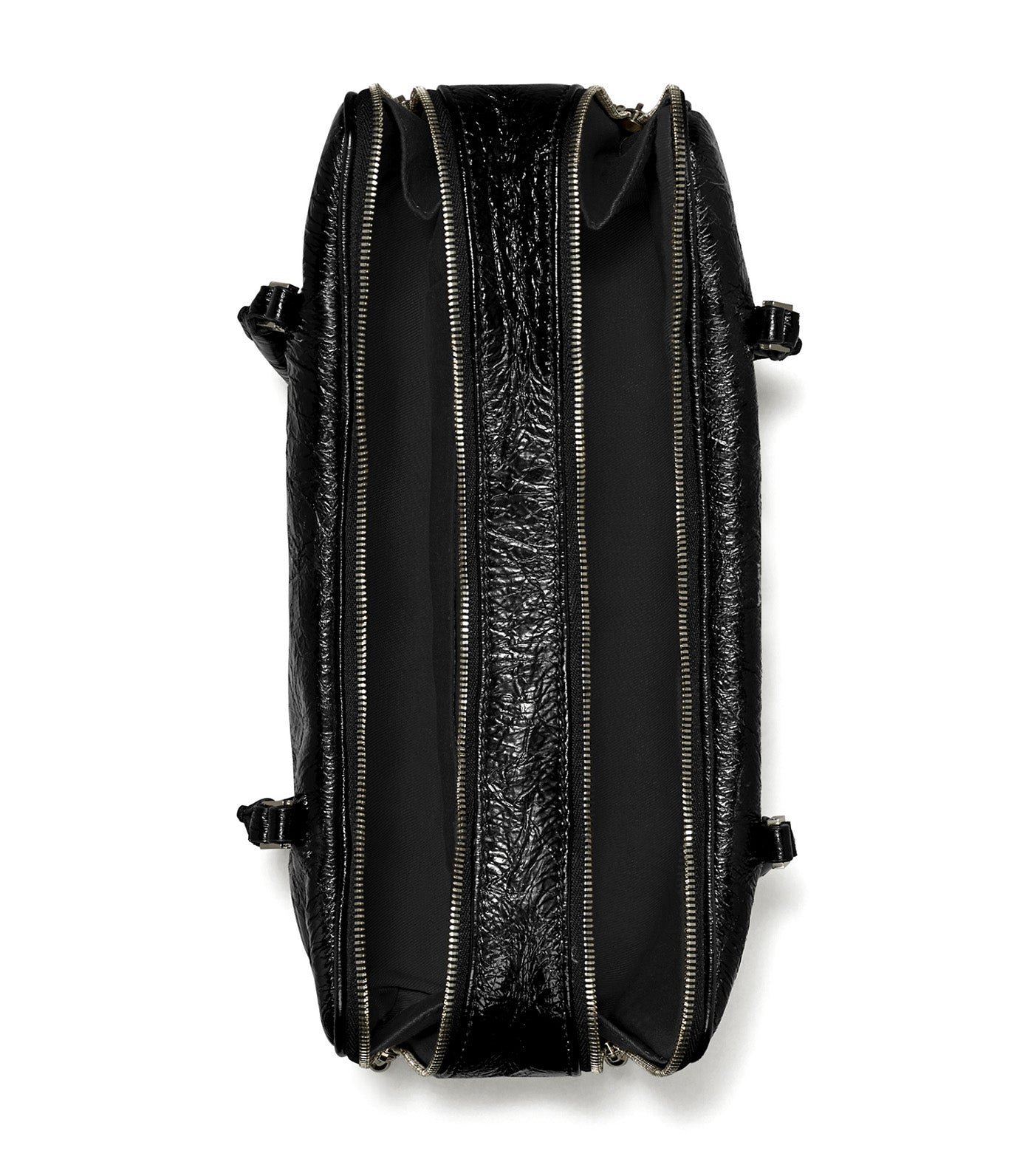 Crinkle Leather Marshmallow Satchel