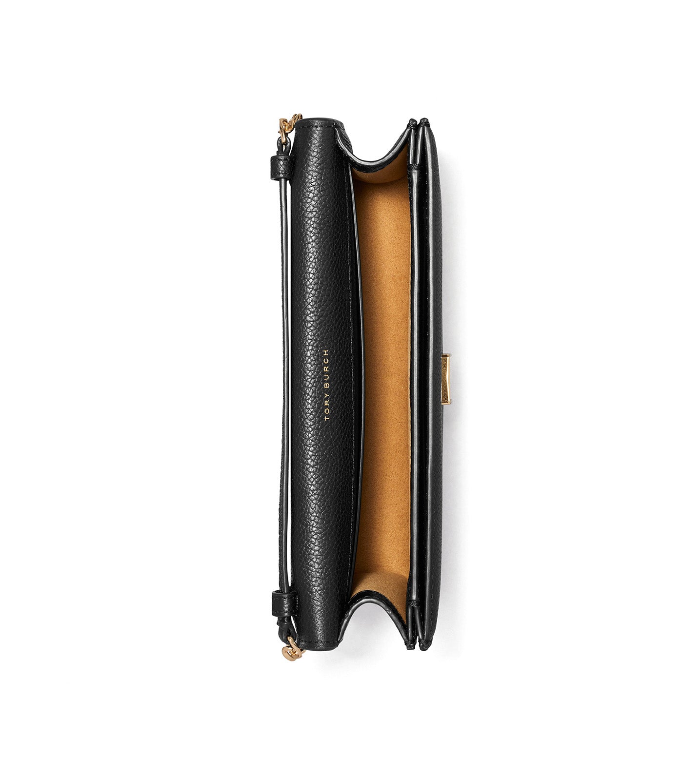 Tory Burch Pebble Envelope Chain Wallet Black