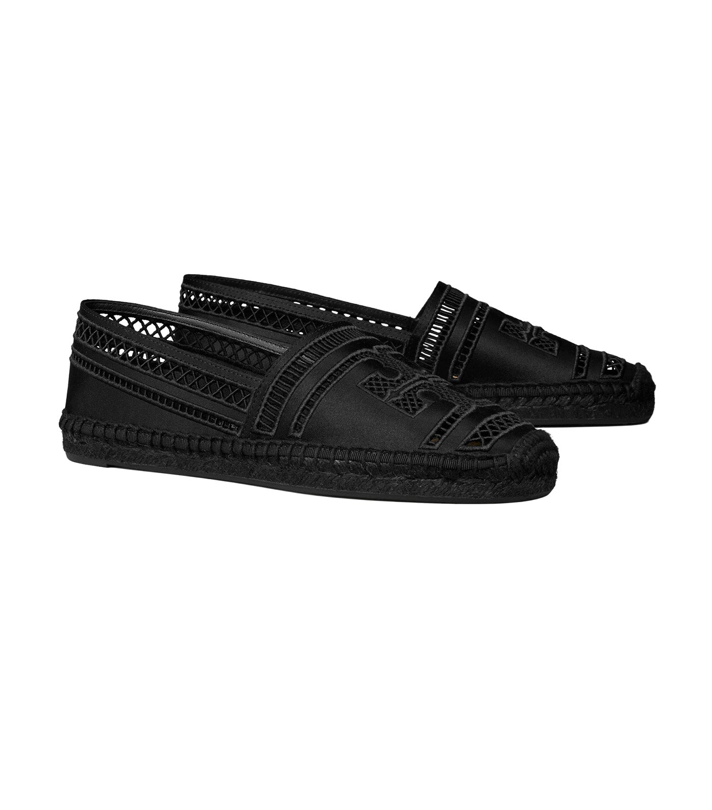 Tory Burch Open Weave Espadrille Perfect Black 