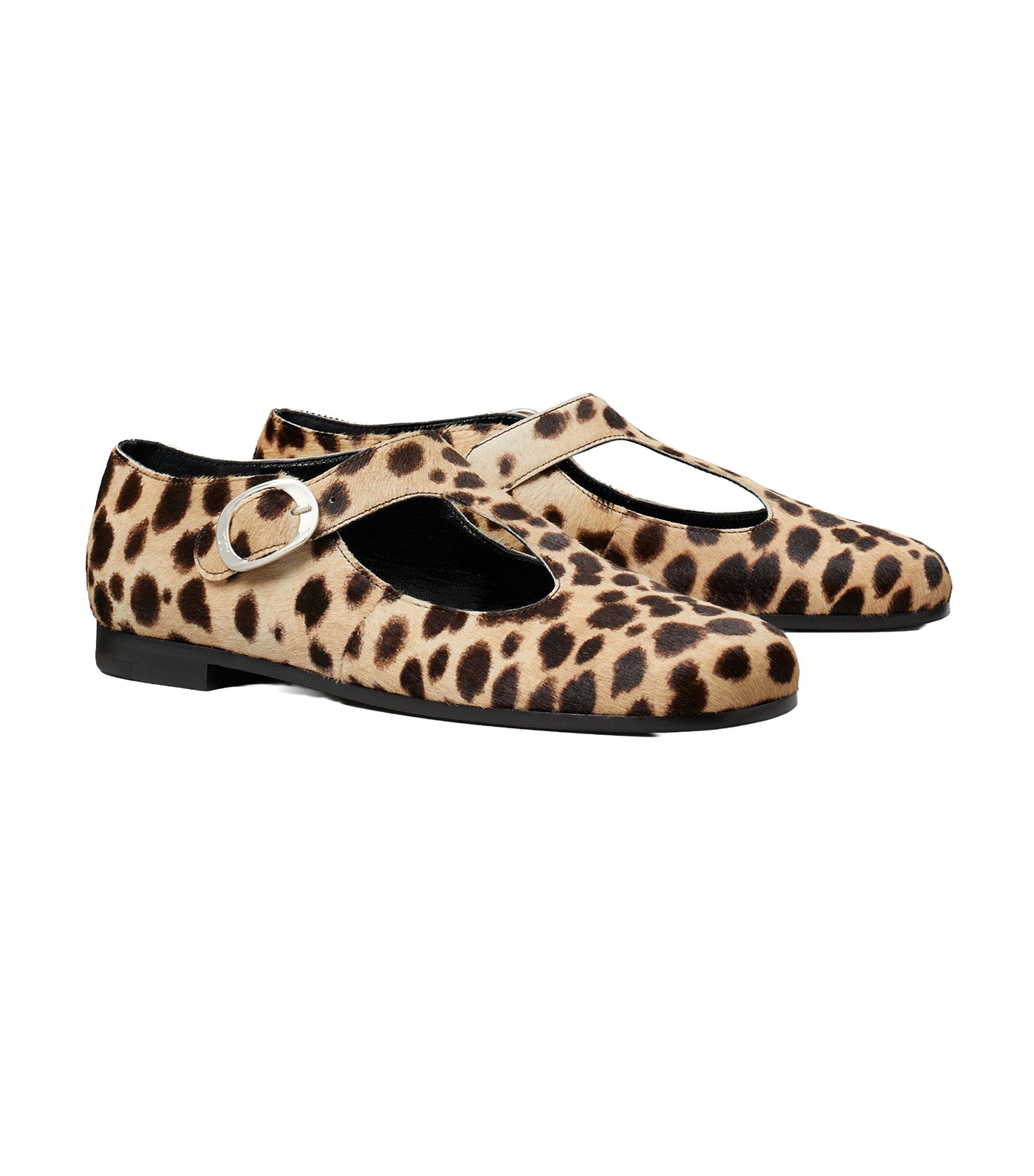 Violet T-Strap Cheetah Spots