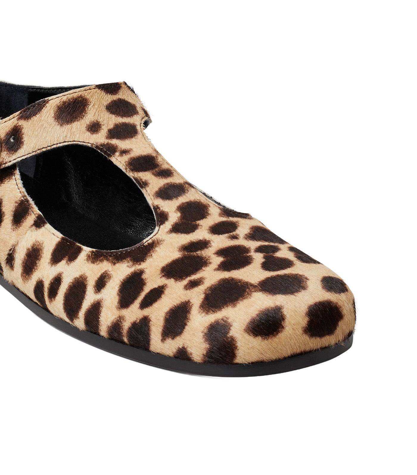 Violet T-Strap Cheetah Spots