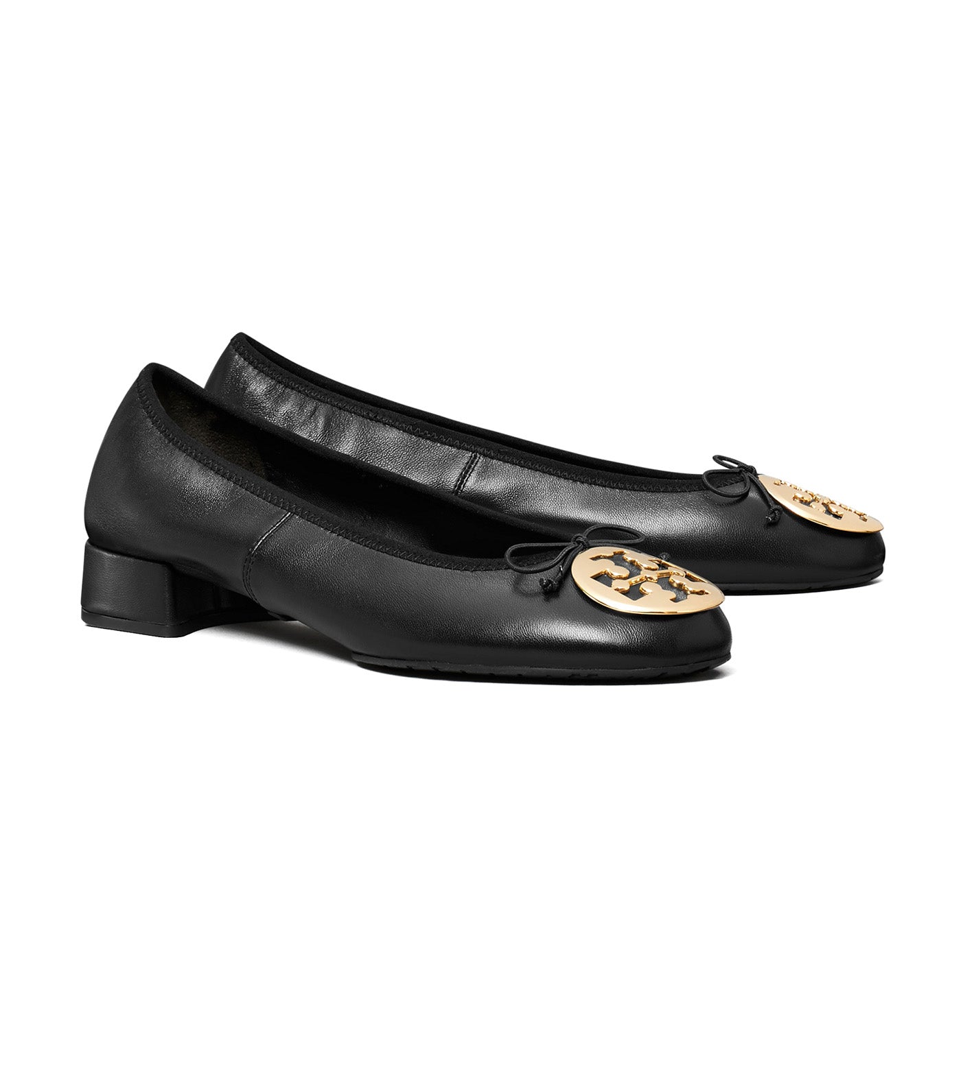 Tory Burch Reva Heeled Ballet Perfect Black/Gold