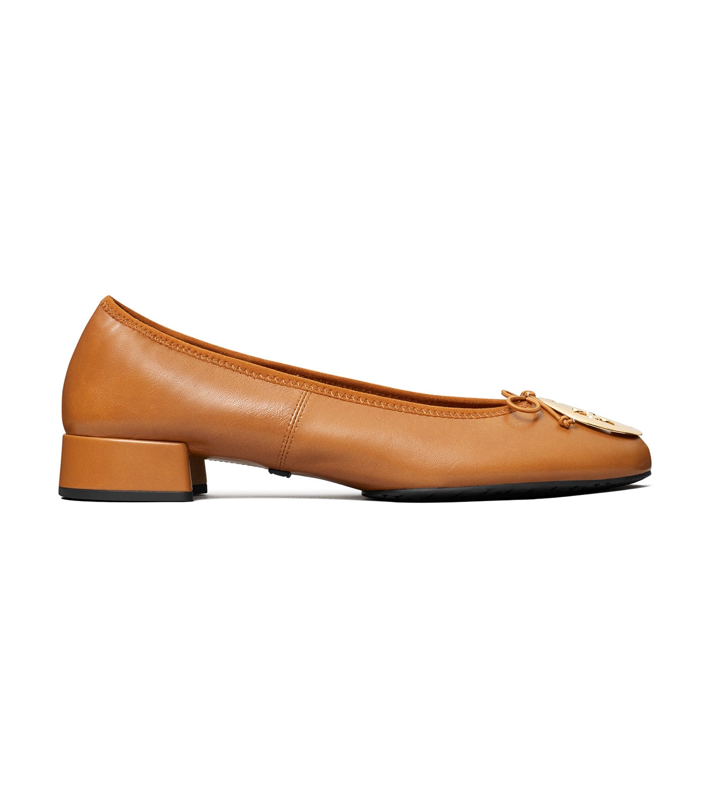Tory Burch Reva Heeled Ballet Pecan Praline/Gold