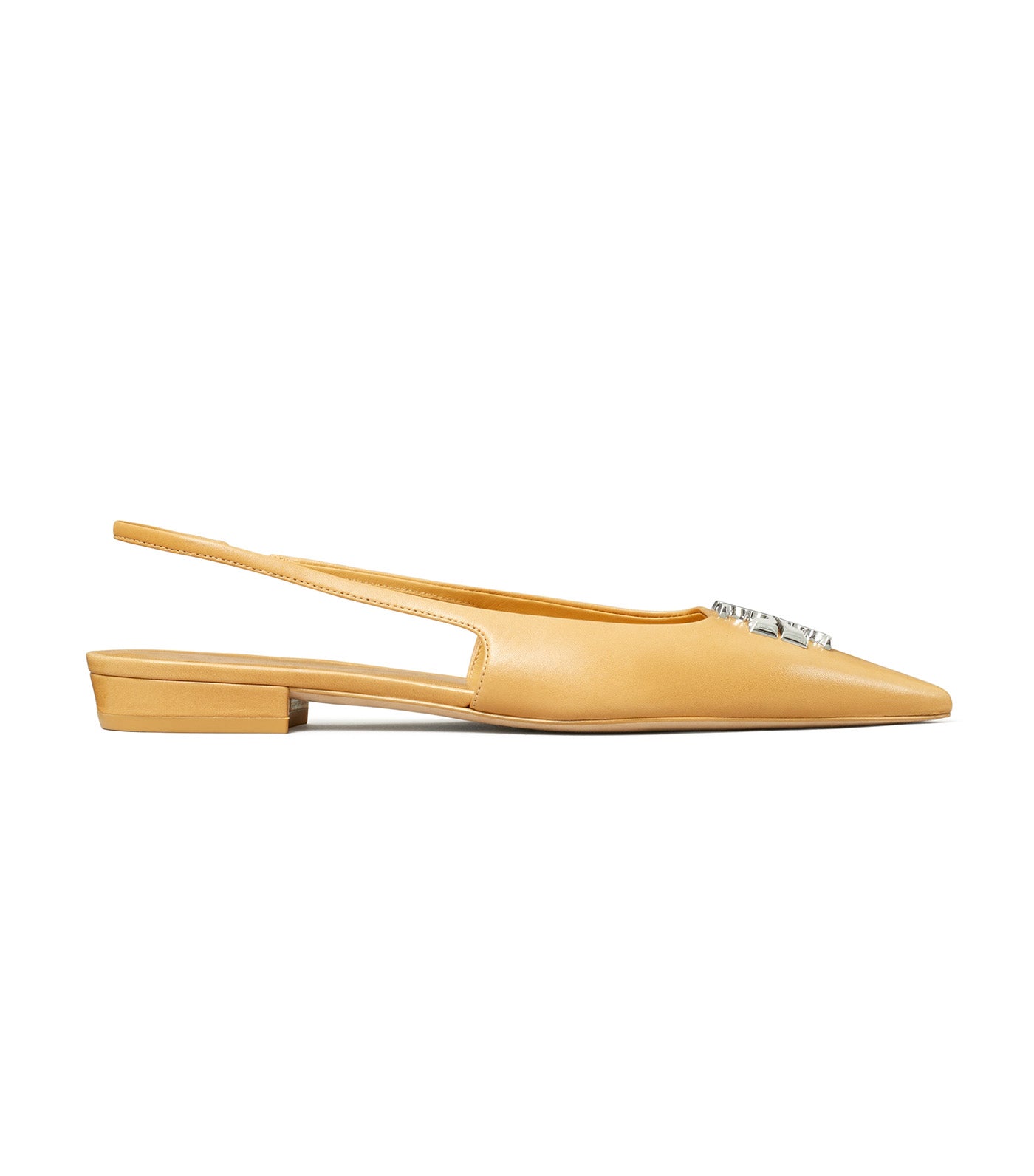 Eleanor Slingback Flat Honeycomb Tan/Silver