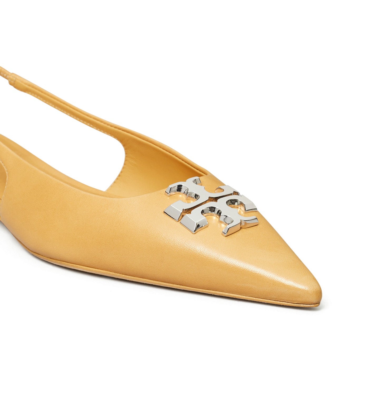 Eleanor Slingback Flat Honeycomb Tan/Silver