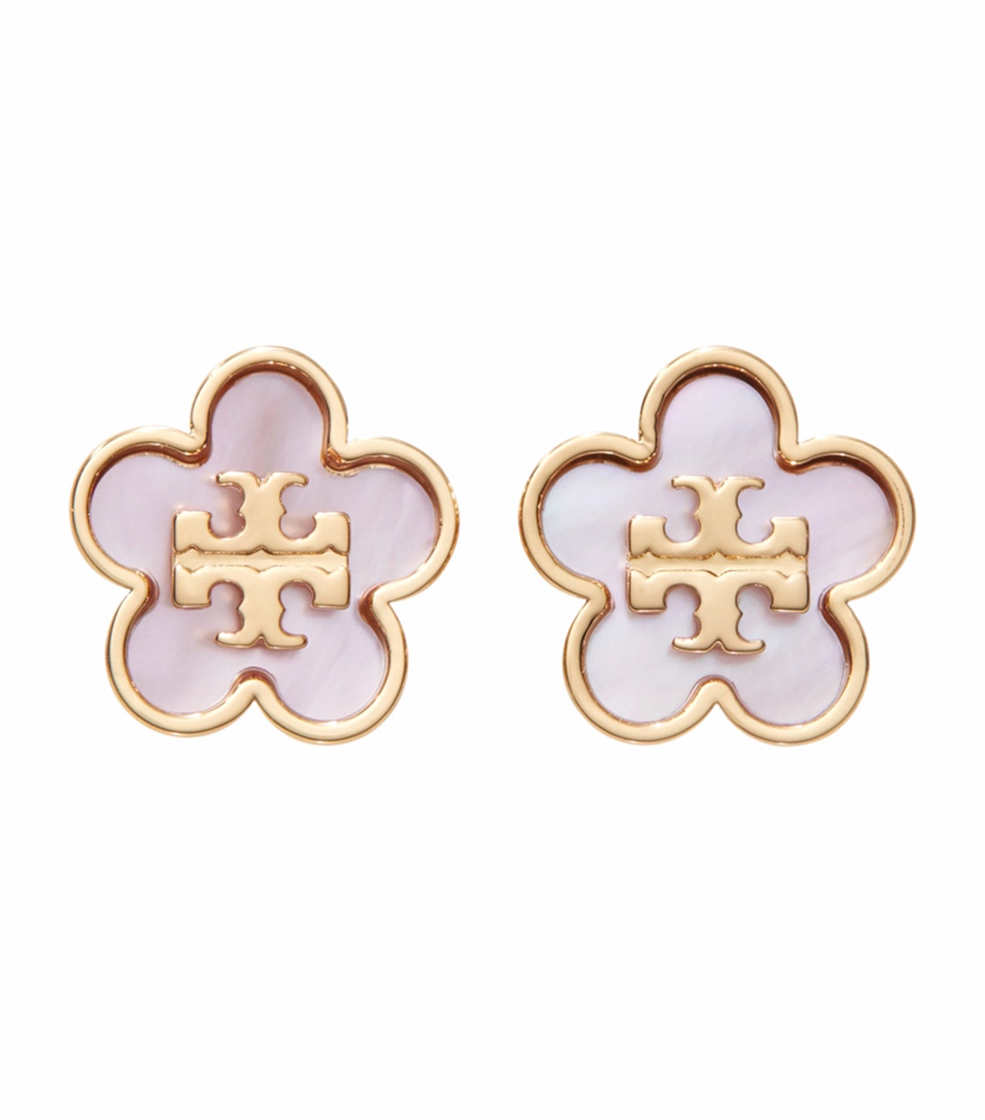 Tory Burch Forget Me Not Stud Earrings Tory Gold/Pink