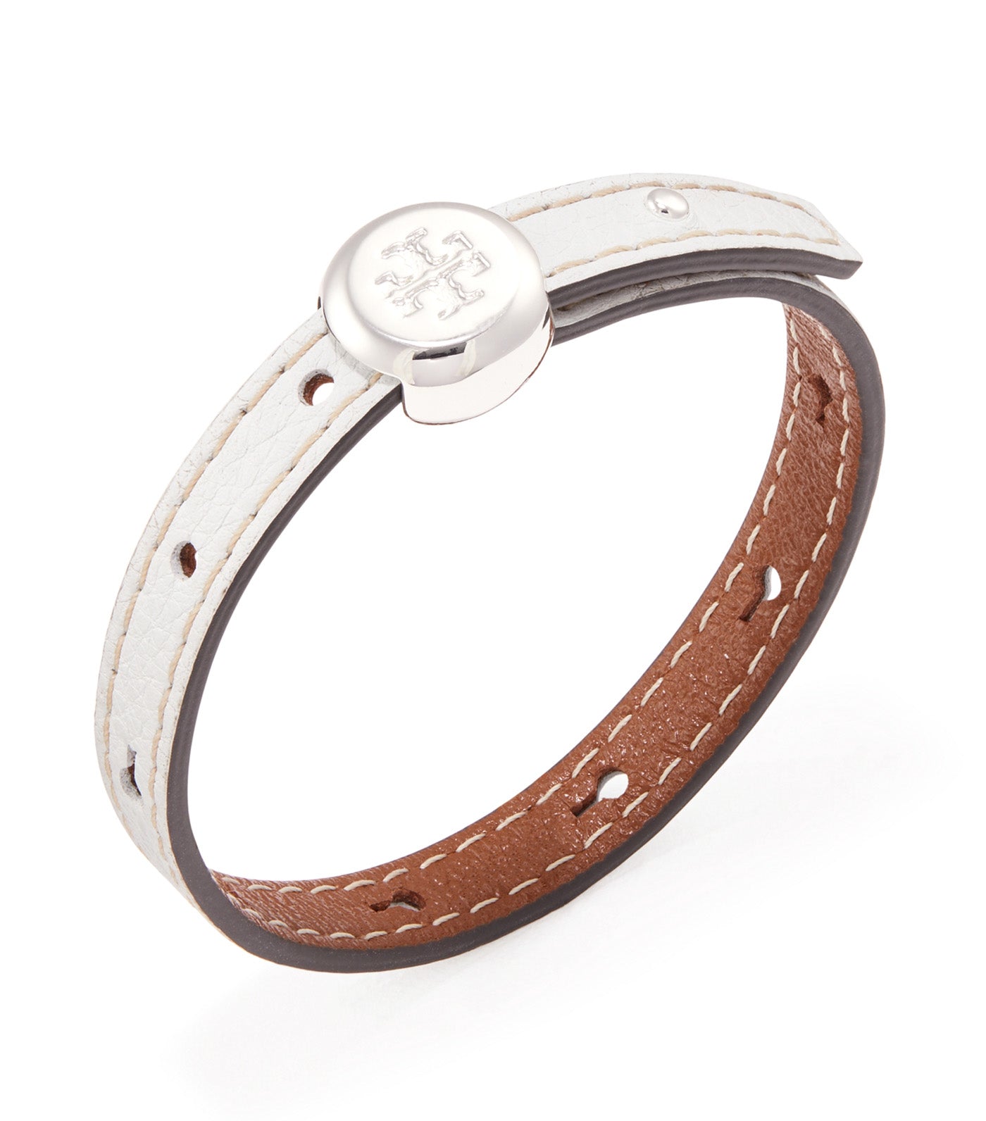 Icon Leather Bracelet Light Silver/Butterfly Blue