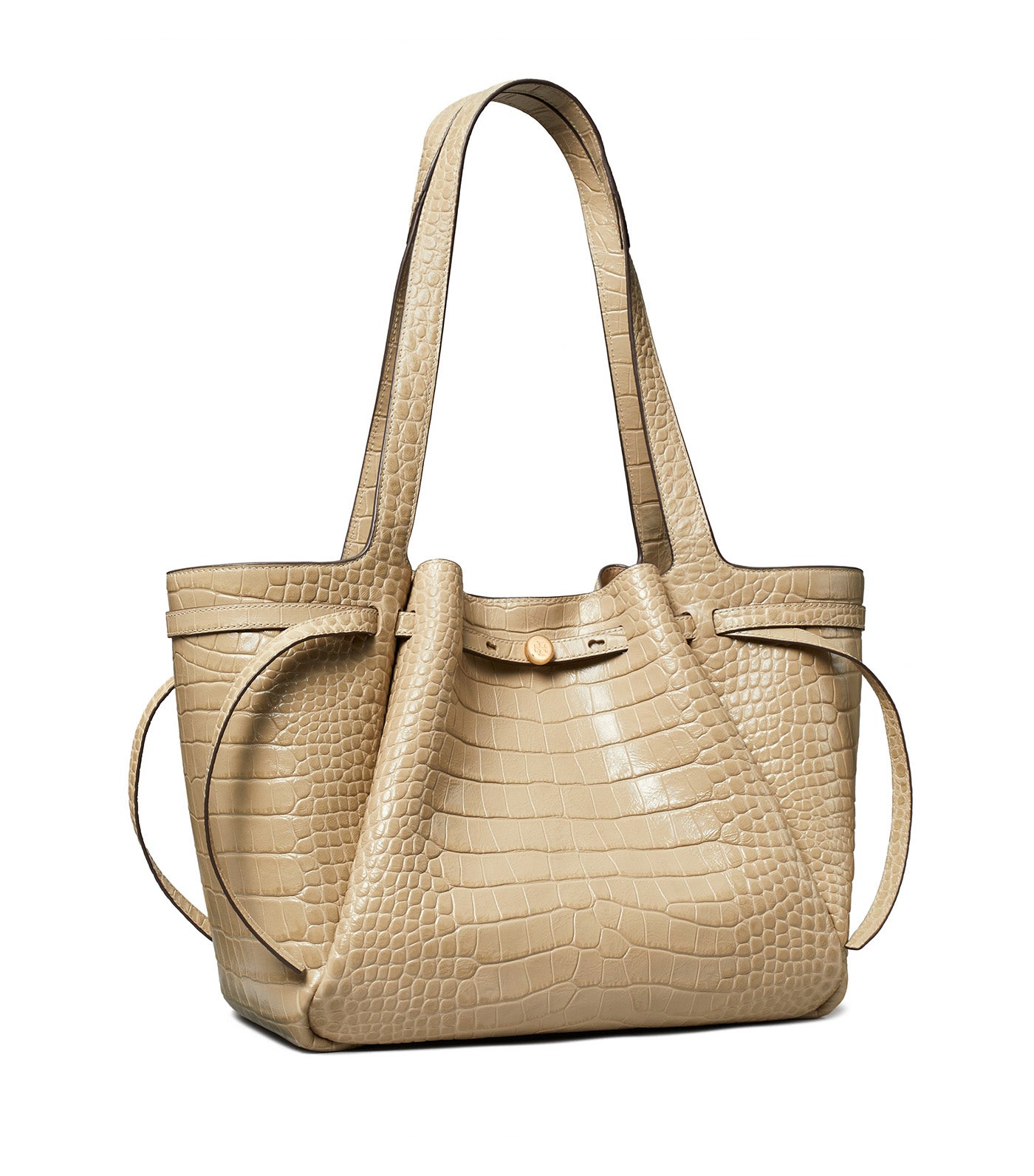 Romy Embossed Croc Tote Ginger Leaf