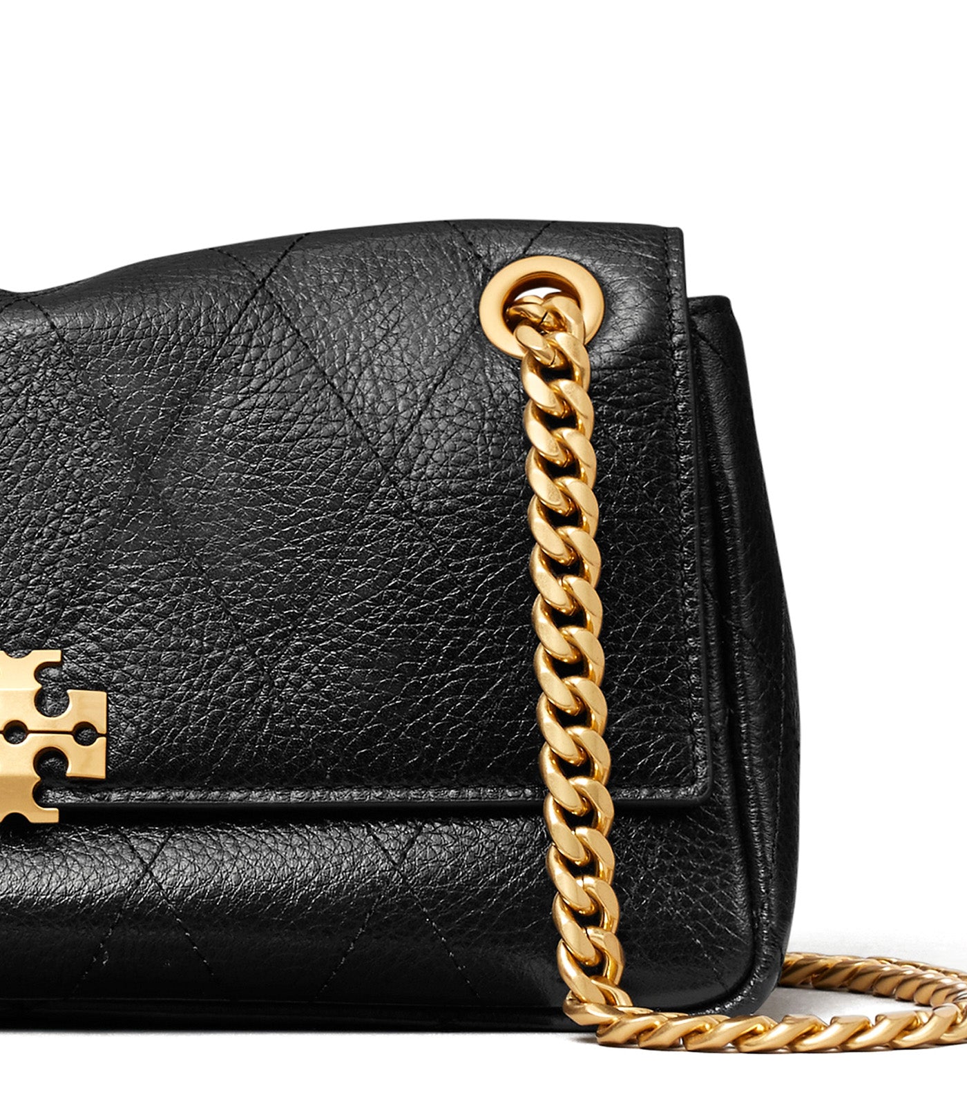 Small Charlie Quilted Shoulder Bag Black