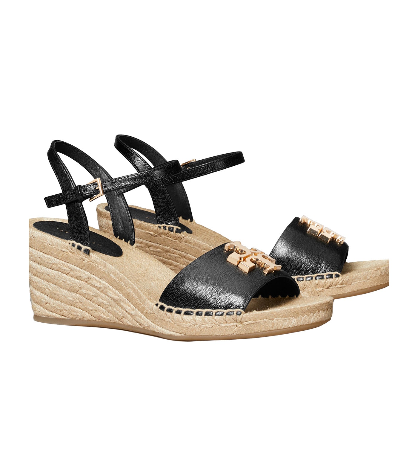 Eleanor Wedge Espadrille Perfect Black/Gold