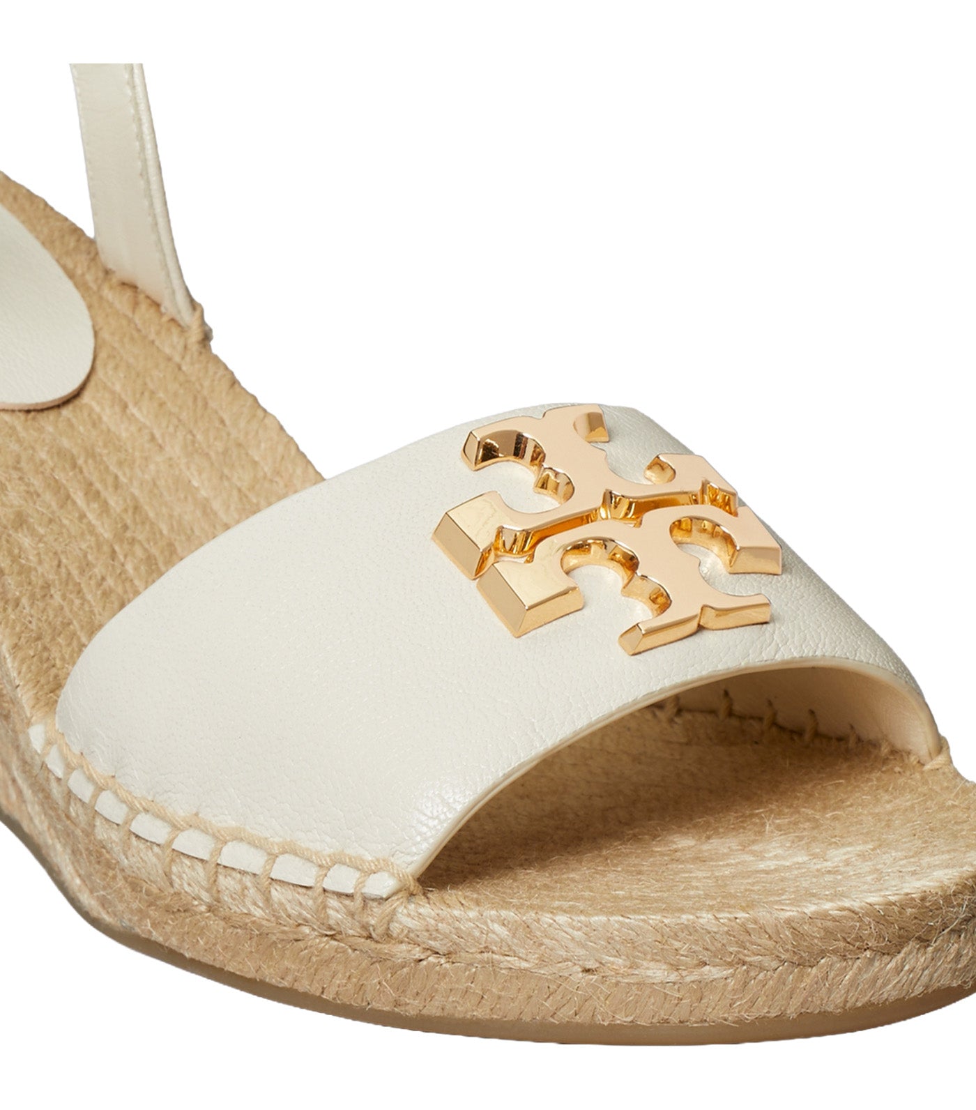 Eleanor Wedge Espadrille Light Cream/Gold