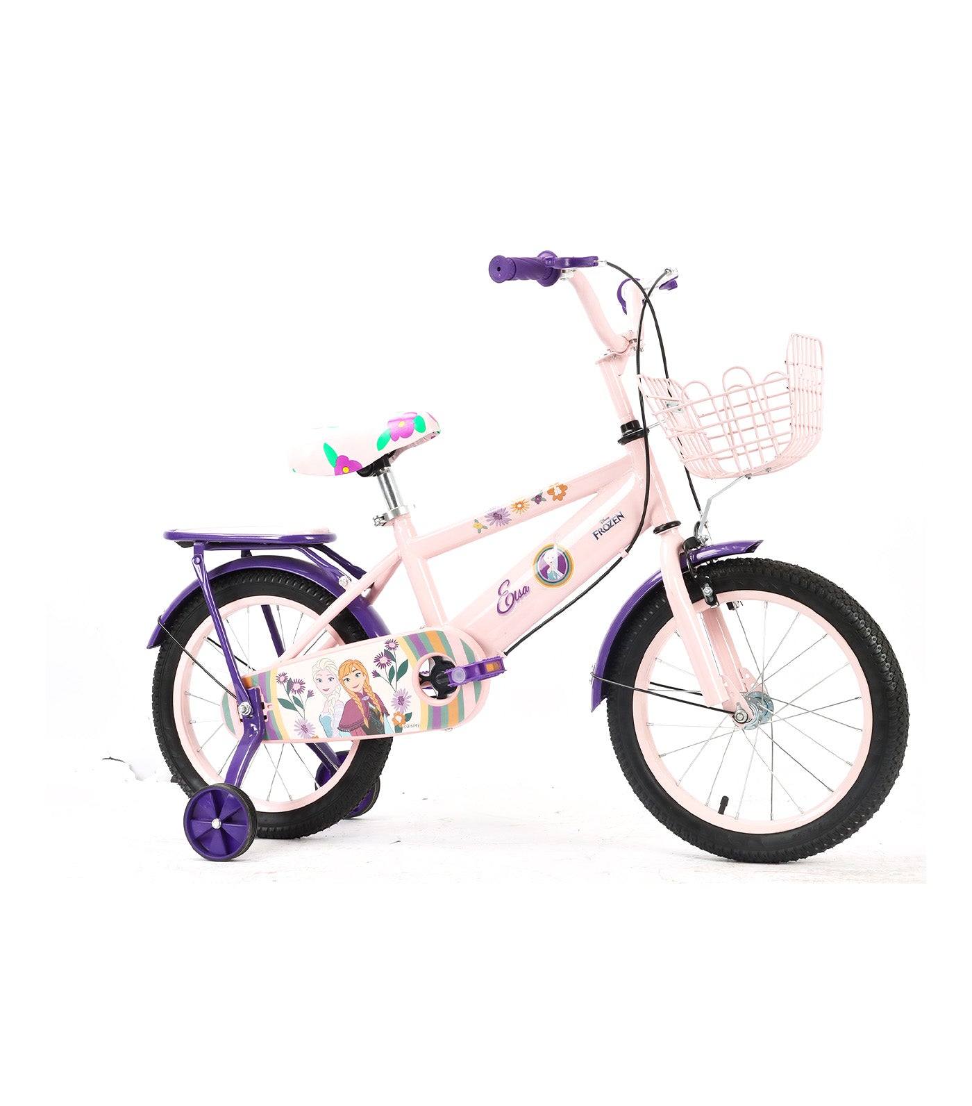 16 inch frozen bike with training wheels best sale