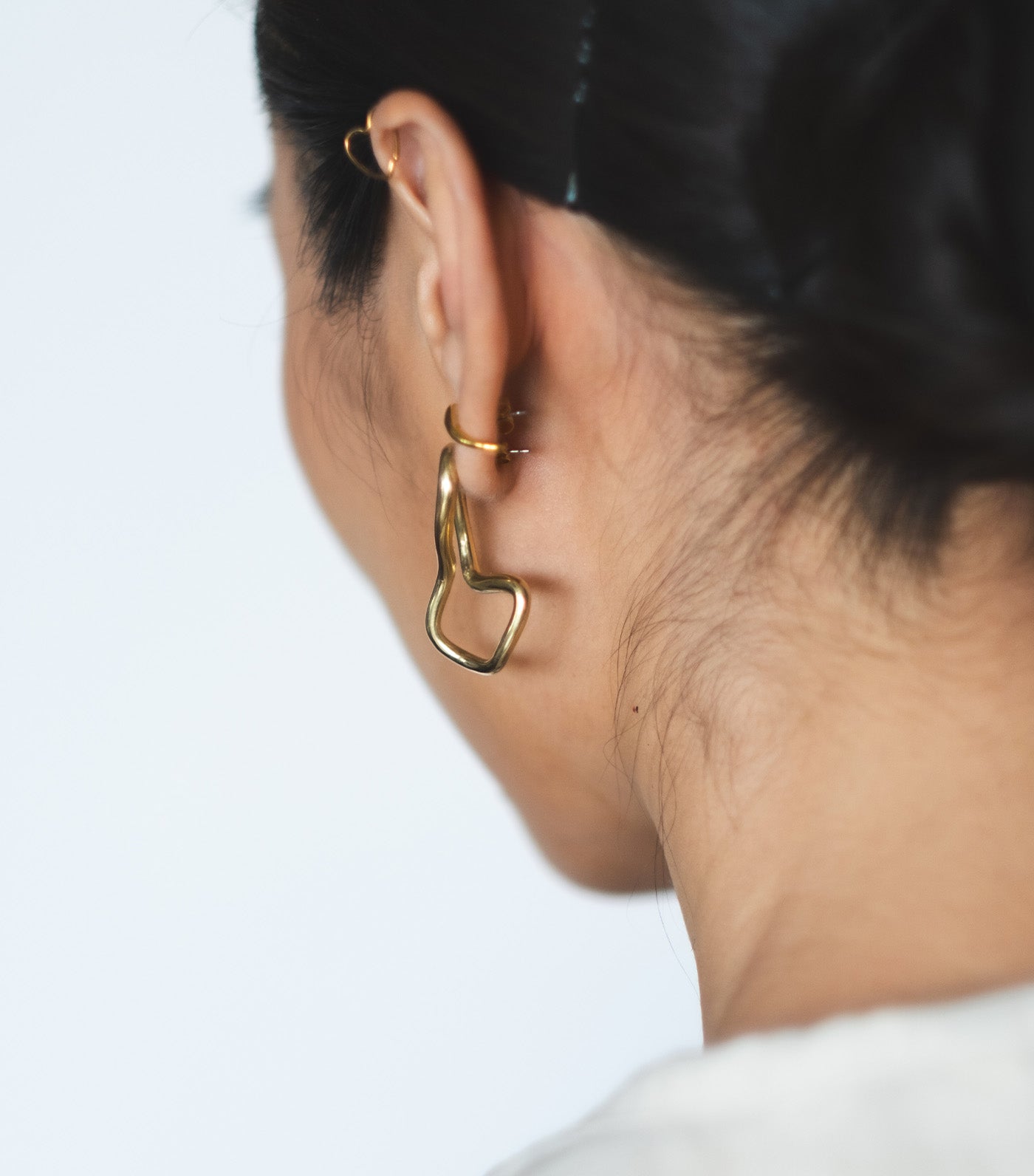 Golden Monstera Uwea Earrings Gold