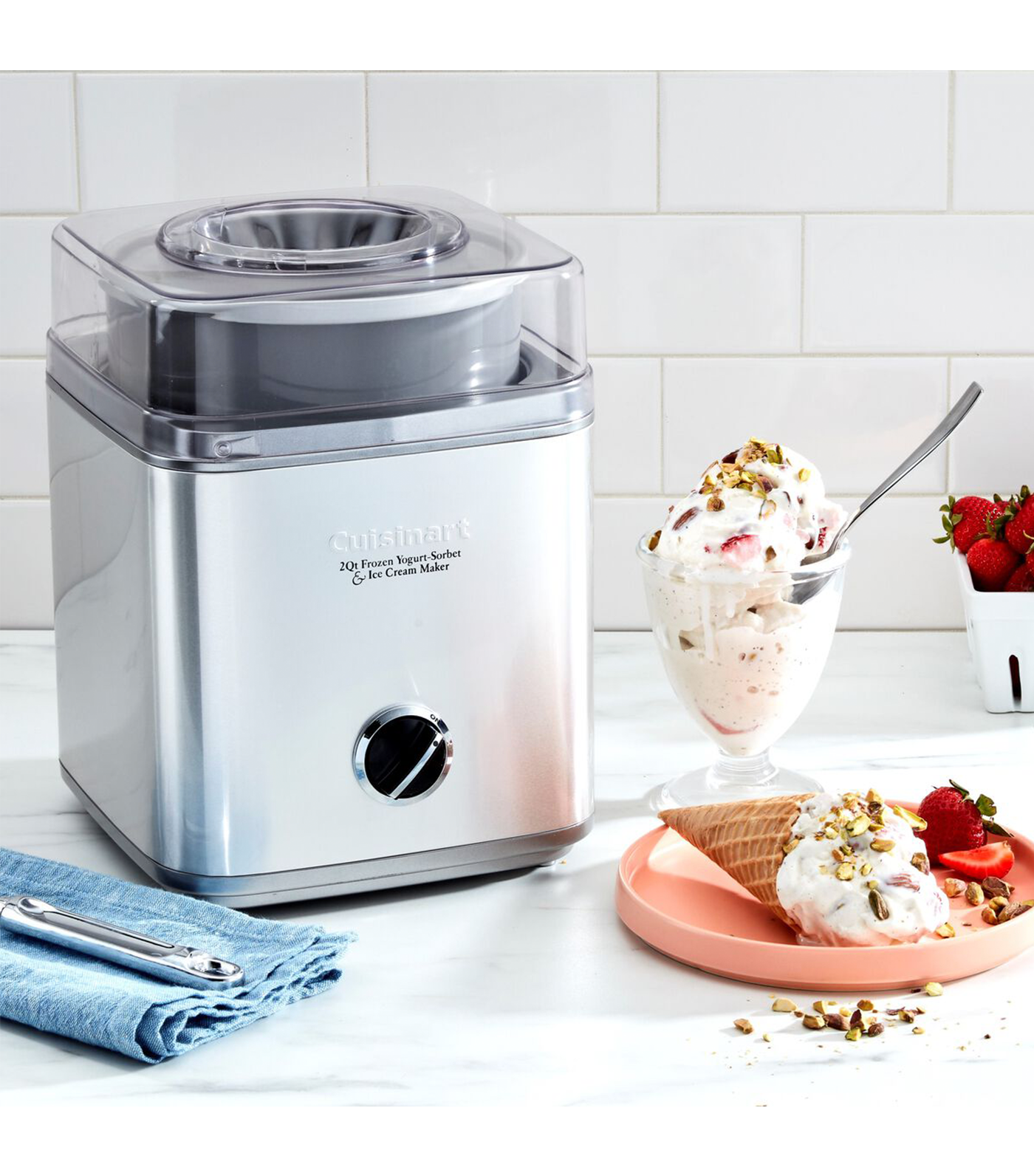 Pure Indulgence Ice Cream Maker -  Silver, 2 Quarts