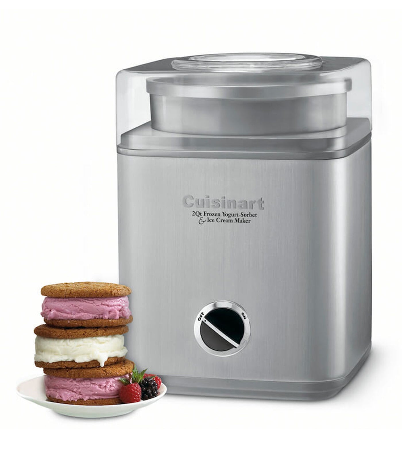 Pure Indulgence Ice Cream Maker -  Silver, 2 Quarts