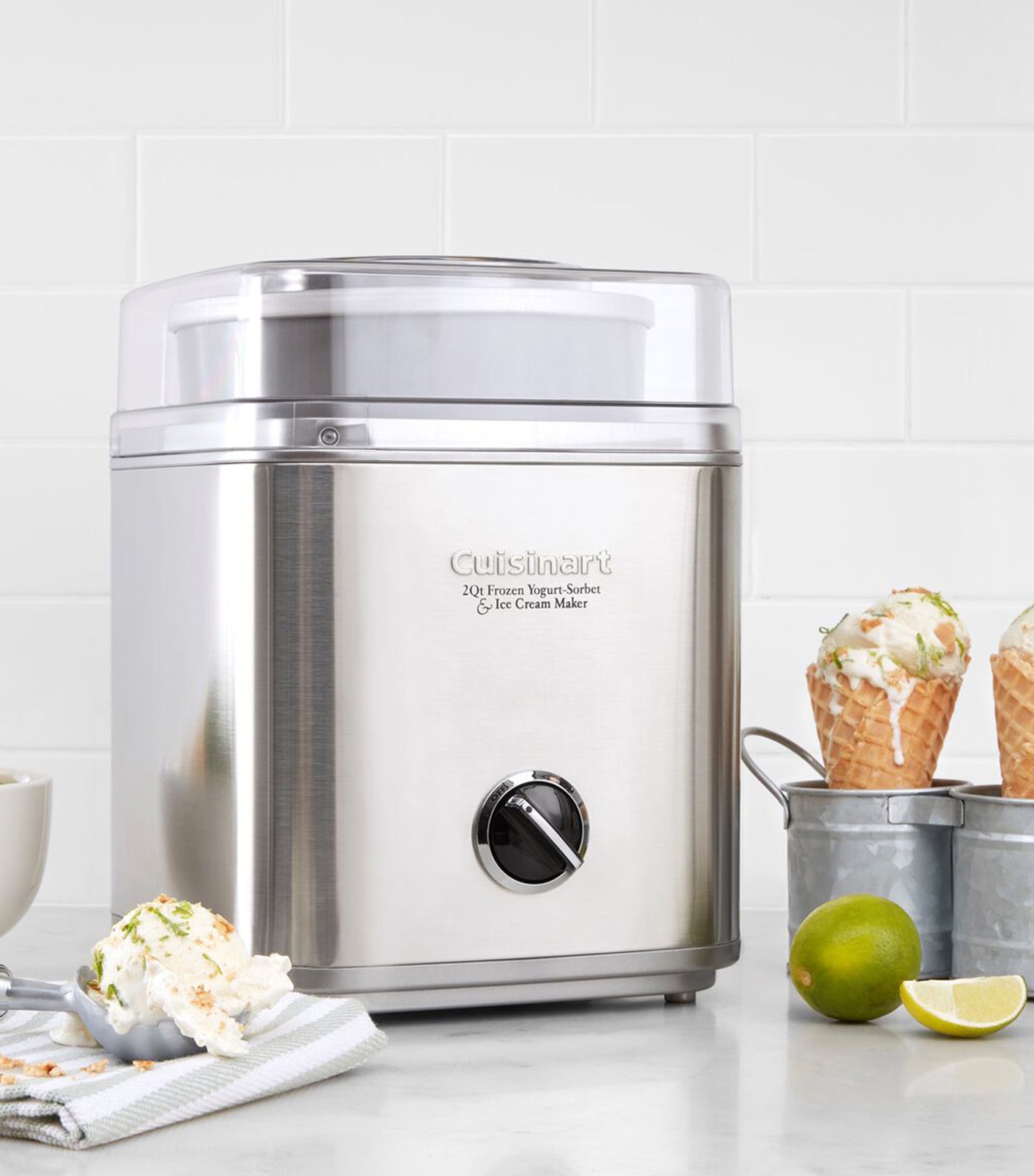 Pure Indulgence Ice Cream Maker -  Silver, 2 Quarts