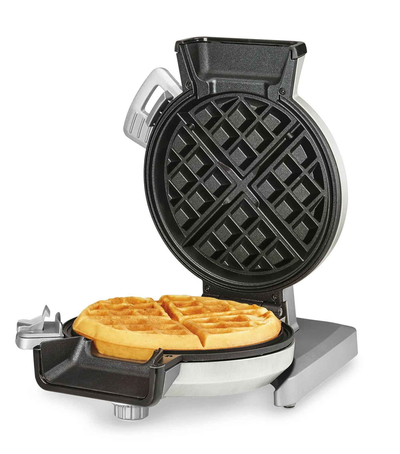 Vertical Belgian Waffle Maker -  Silver