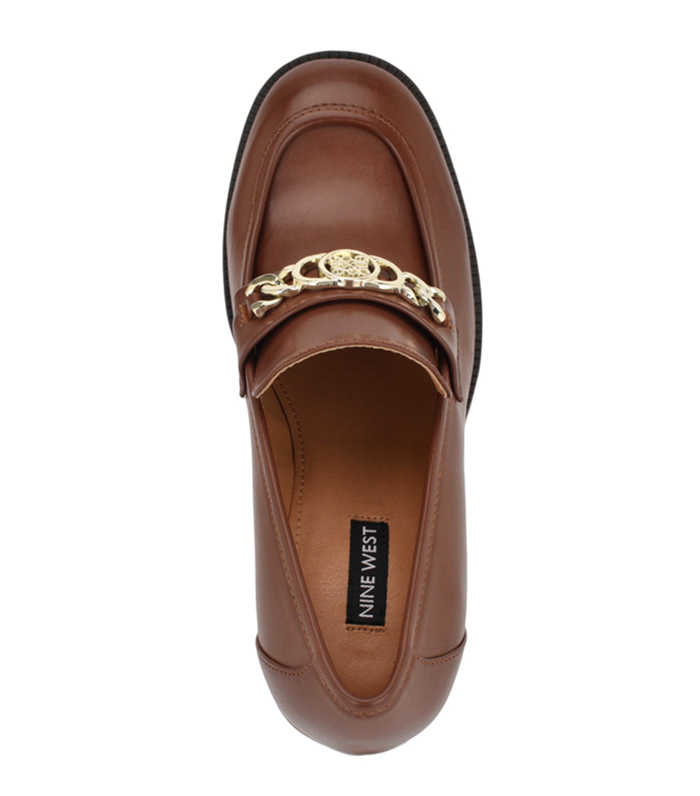 Nine West Kelty Heeled Loafer Medium Brown