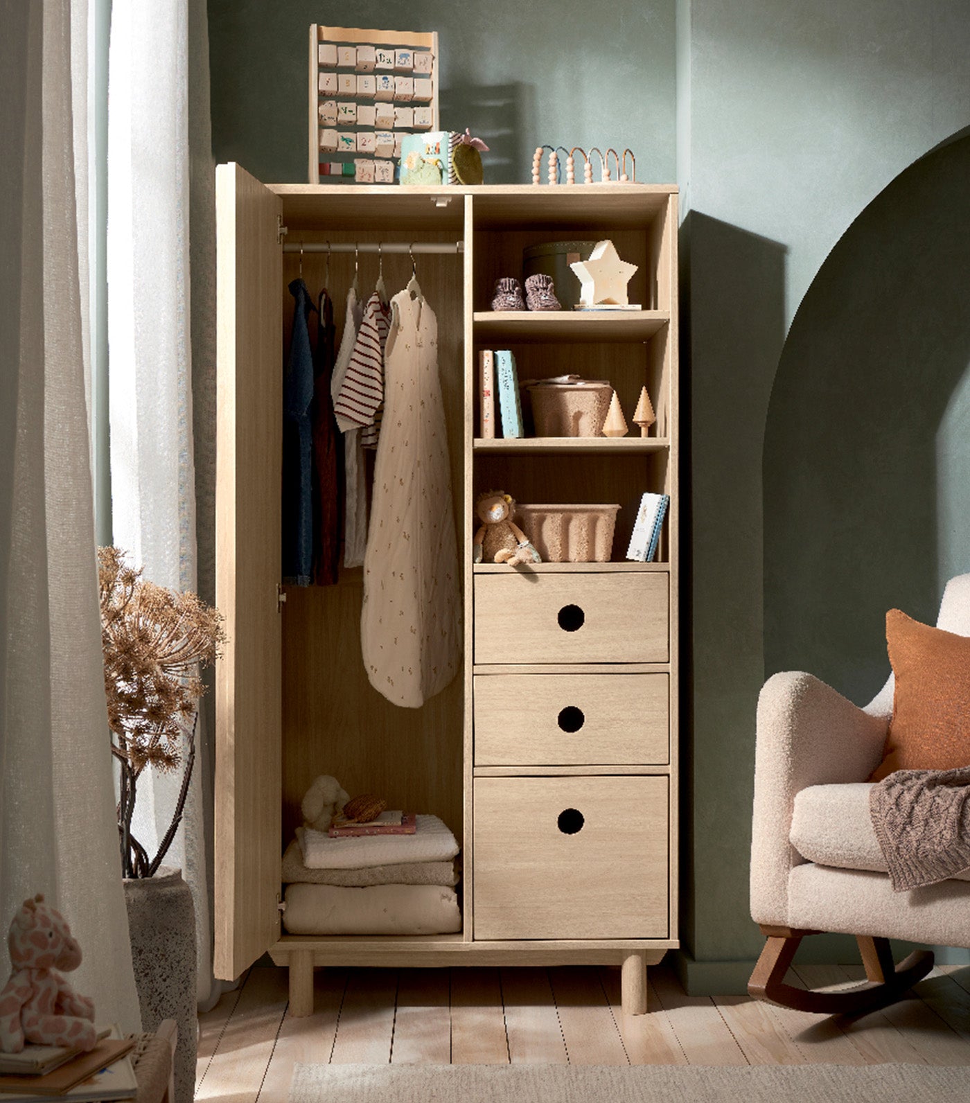 Oska Wardrobe Natural Oak