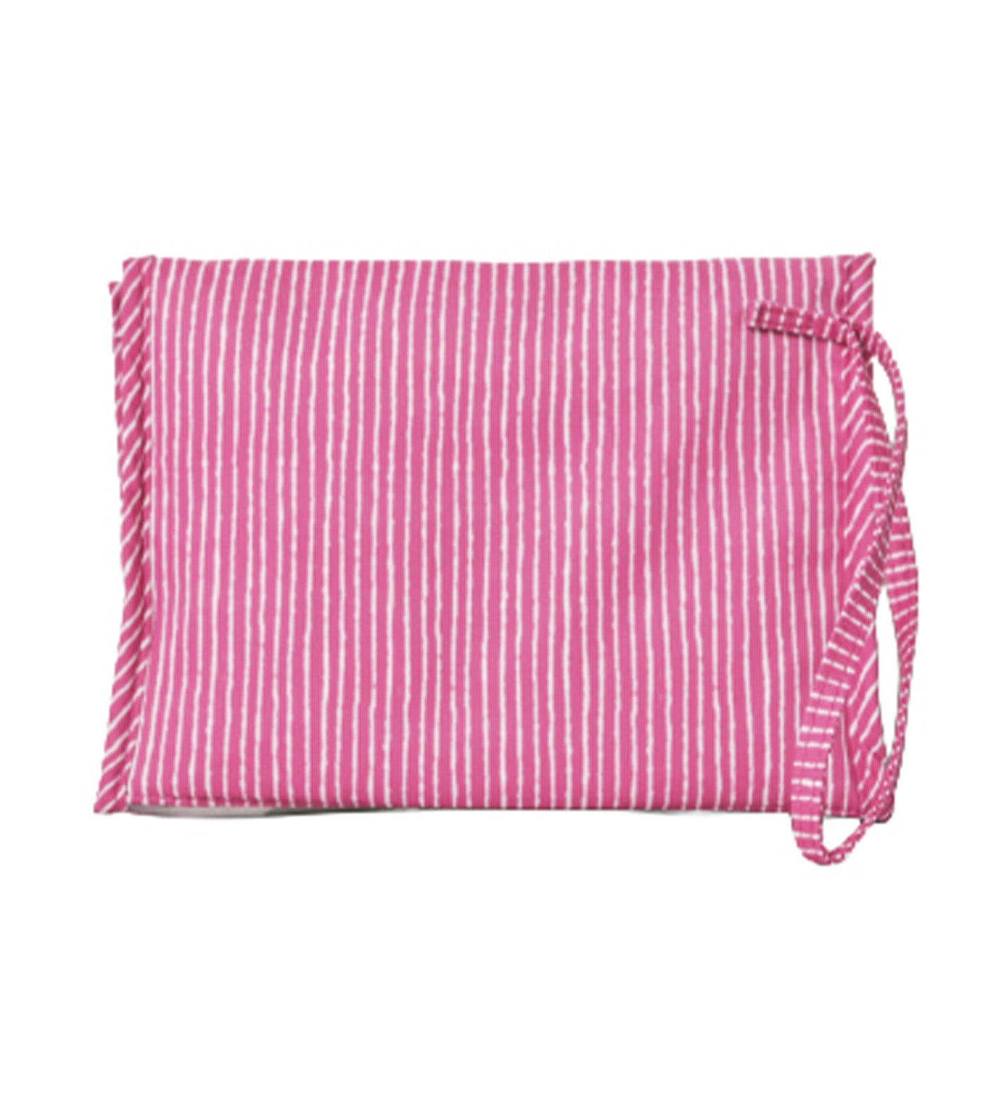 Set Of 2 Transparent And Raffia Cosmetic Bags Pink